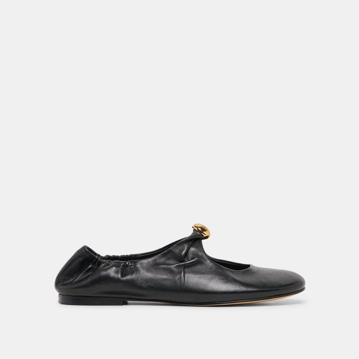 Cornel Black Leather Flats