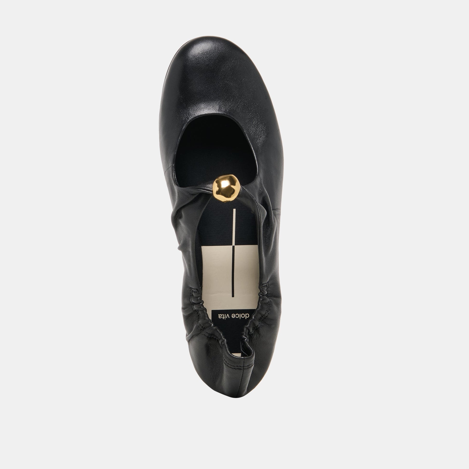Cornel Black Leather Flats