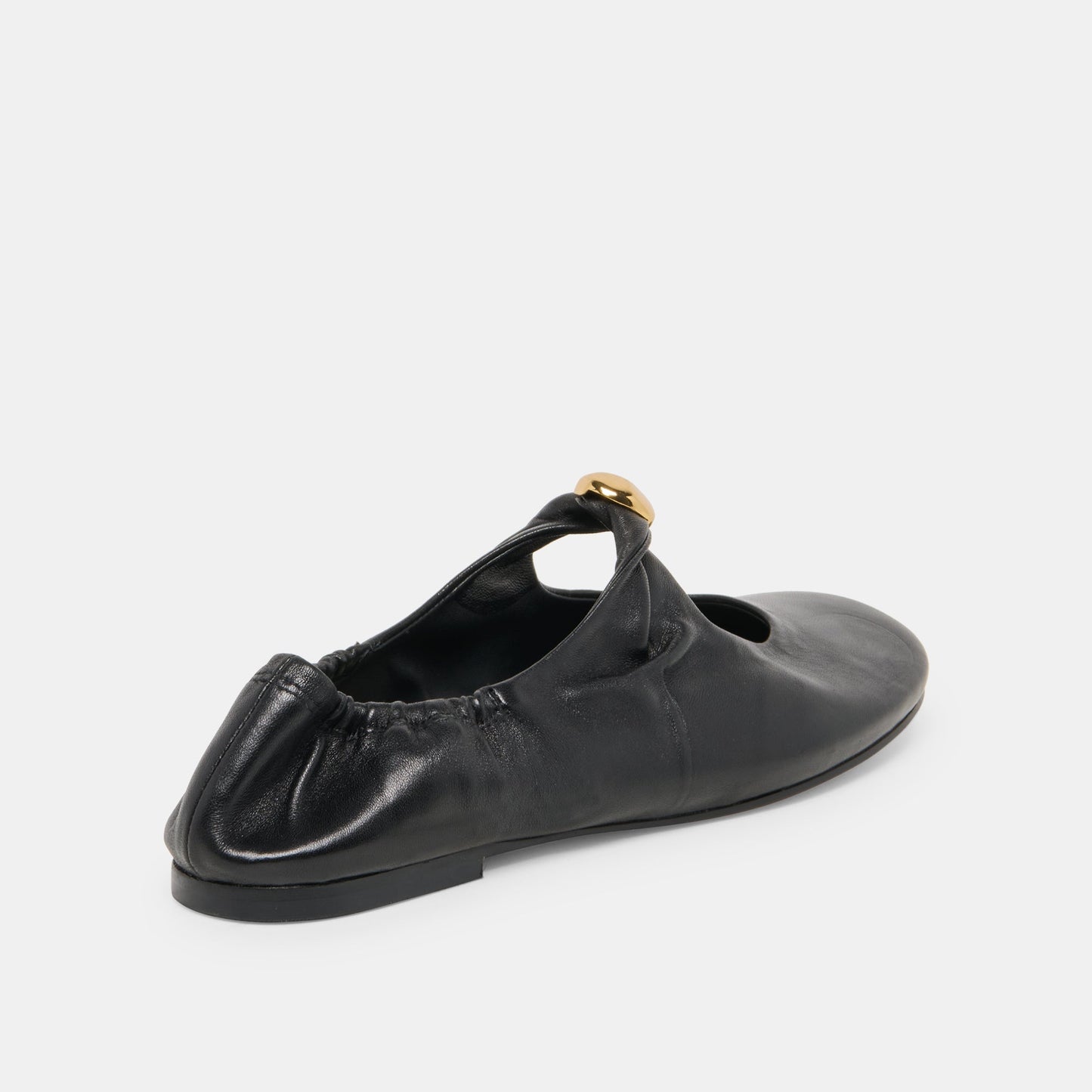Cornel Black Leather Flats