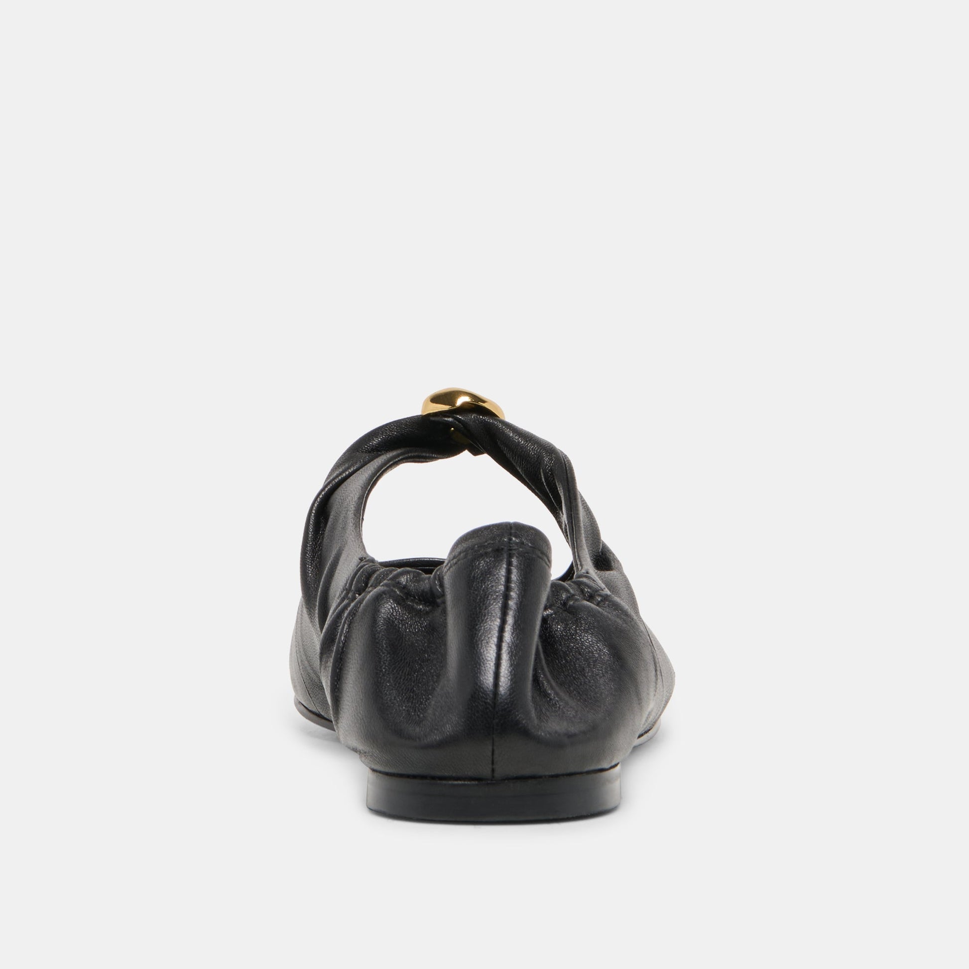 Cornel Black Leather Flats