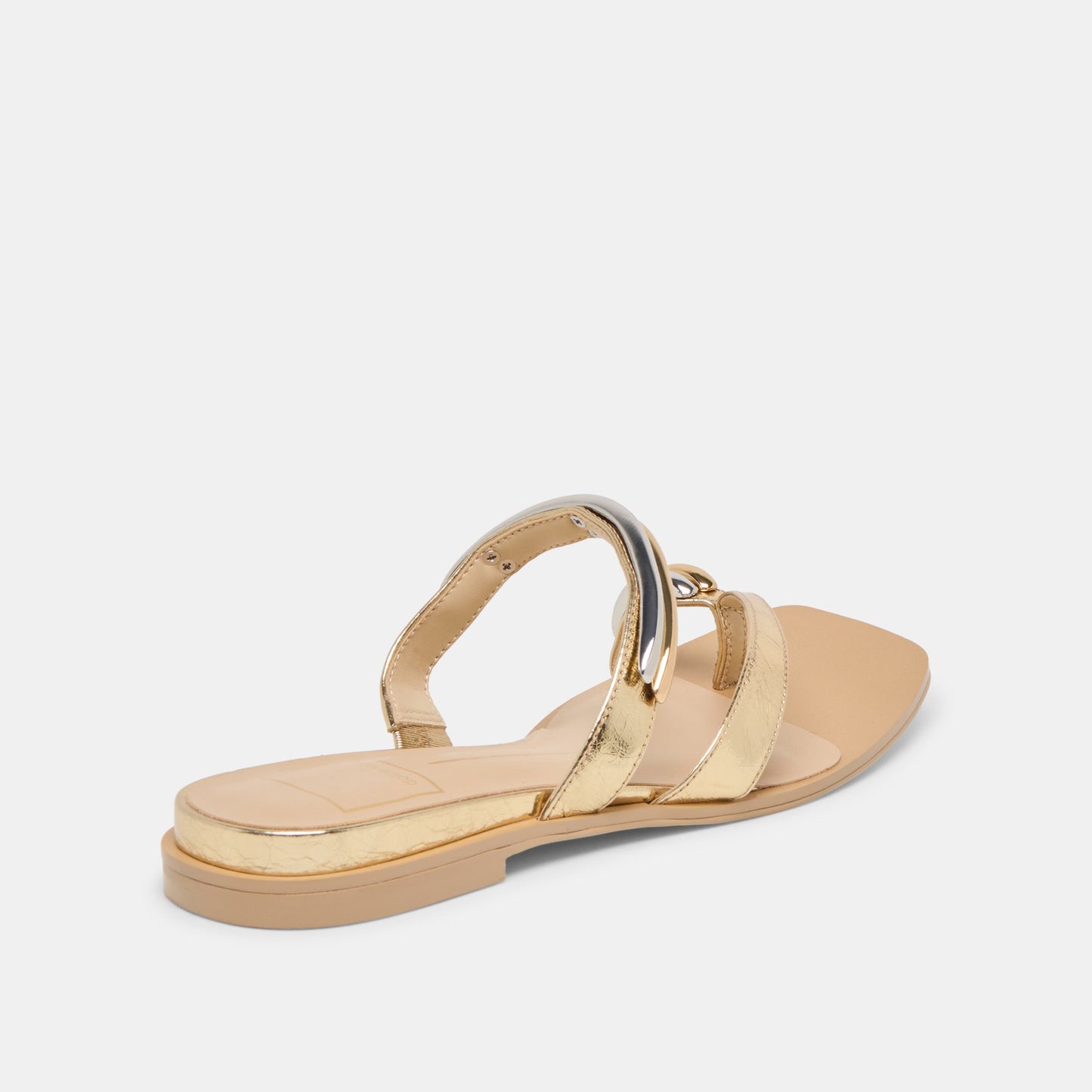 Tarina Gold Leather Sandals