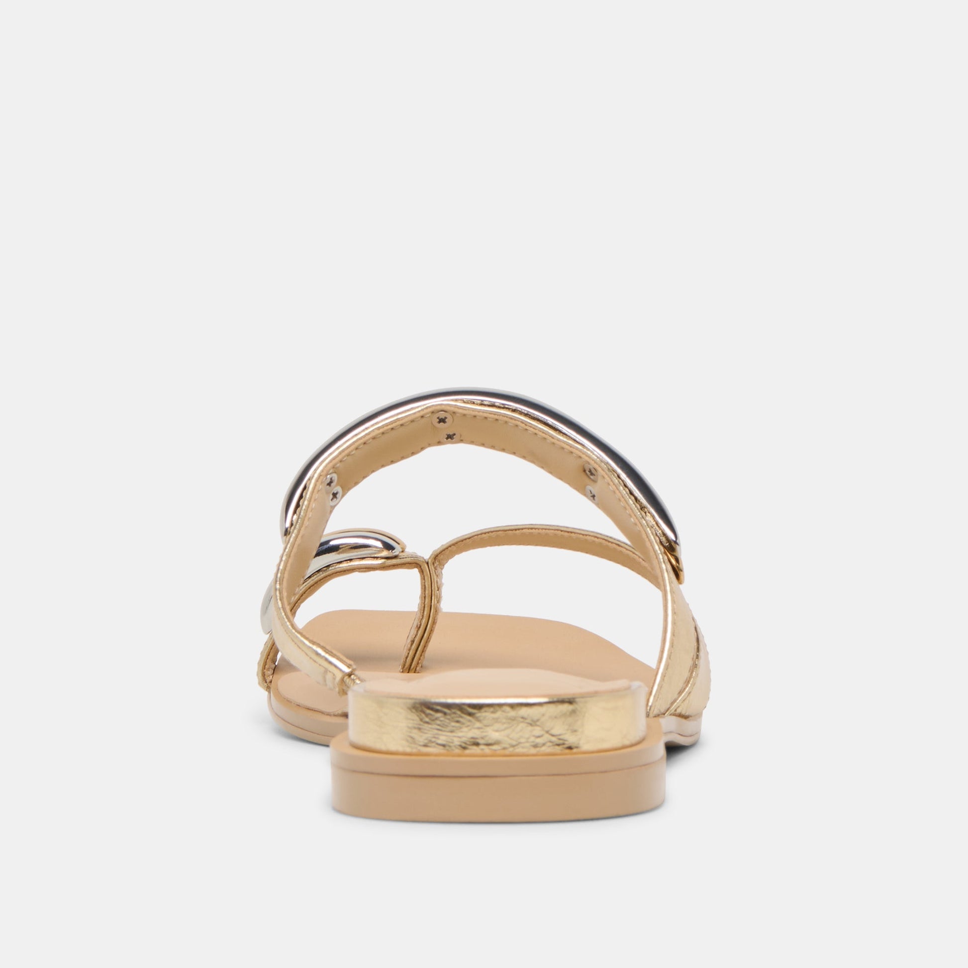 Tarina Gold Leather Sandals