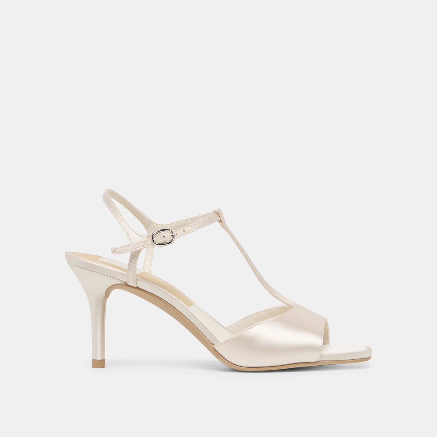 Hilery Off White Satin Heels