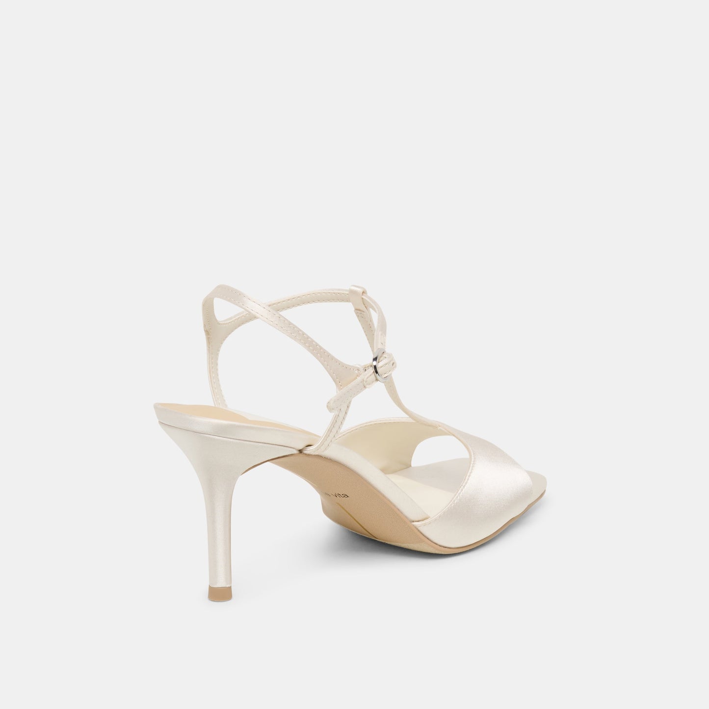 Hilery Off White Satin Heels