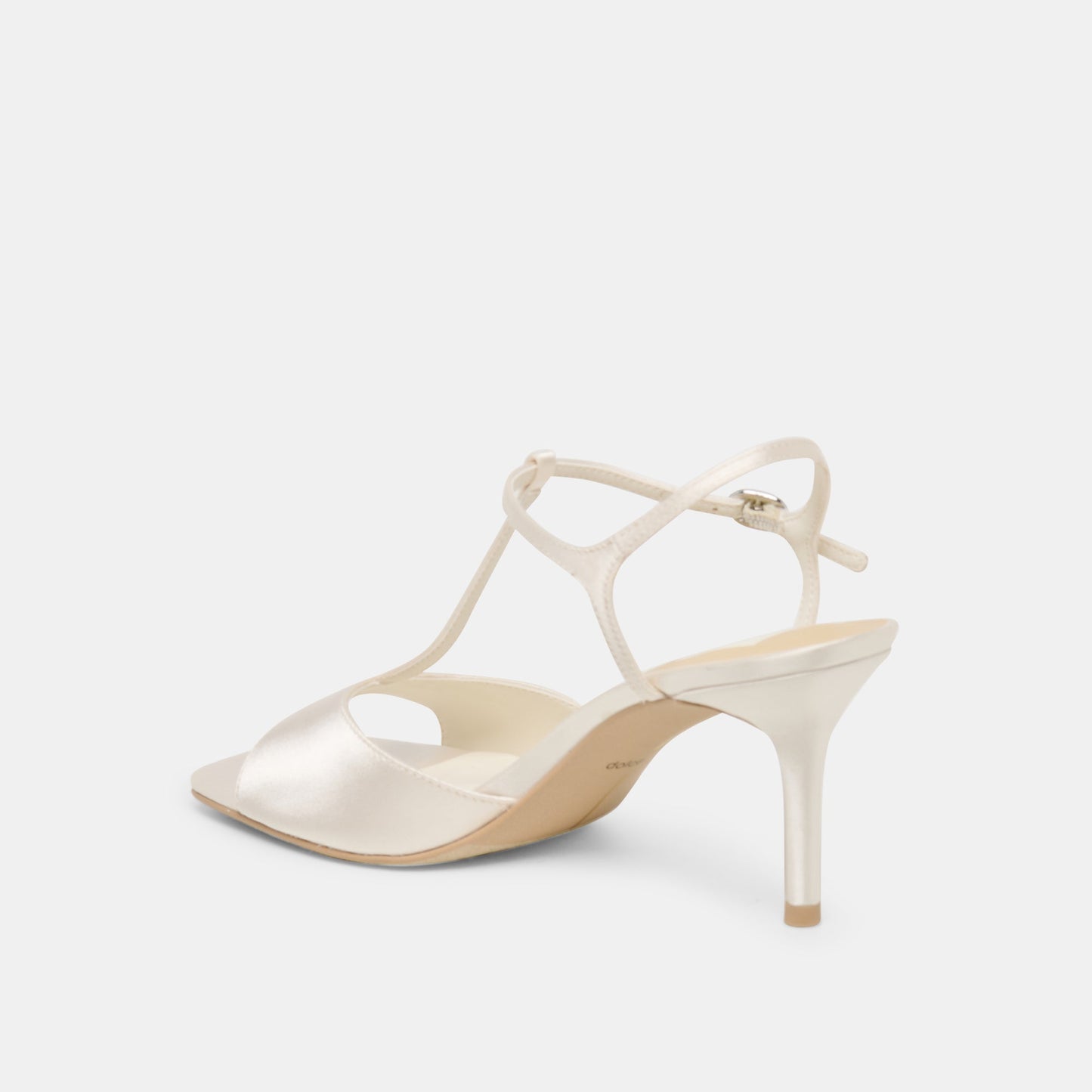 Hilery Off White Satin Heels