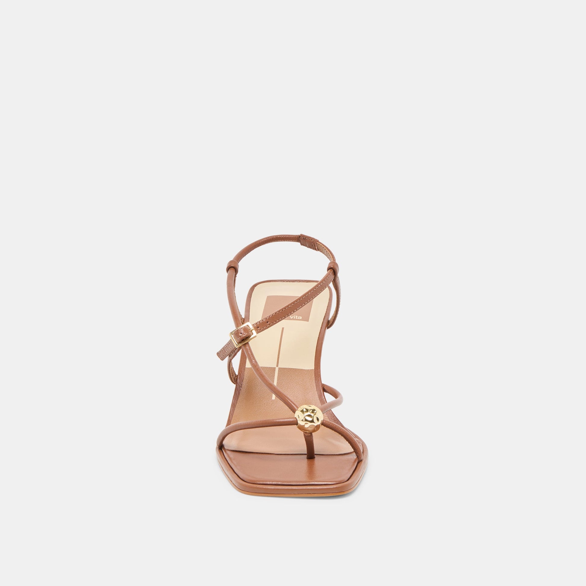 Mylee Cognac Leather Heels