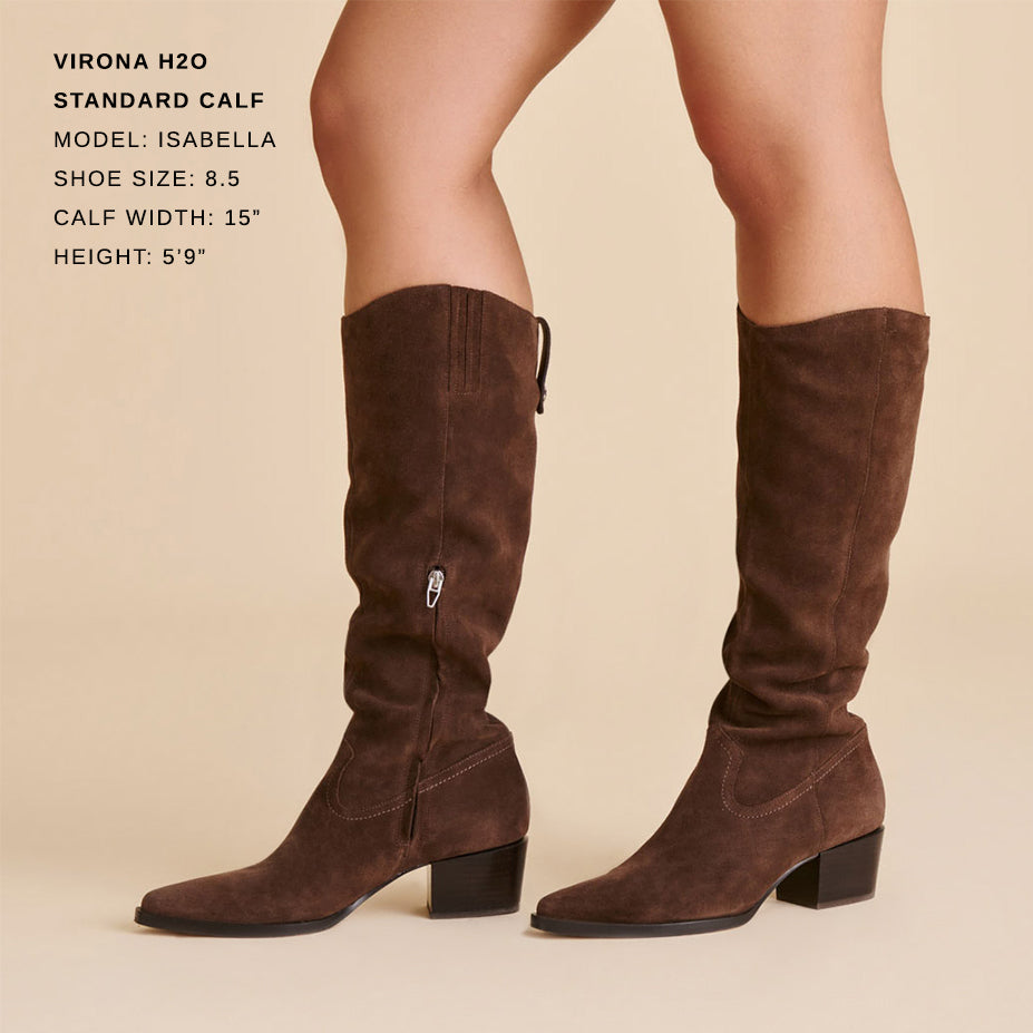 Virona H2O Waterproof Dk Brown Suede Boots