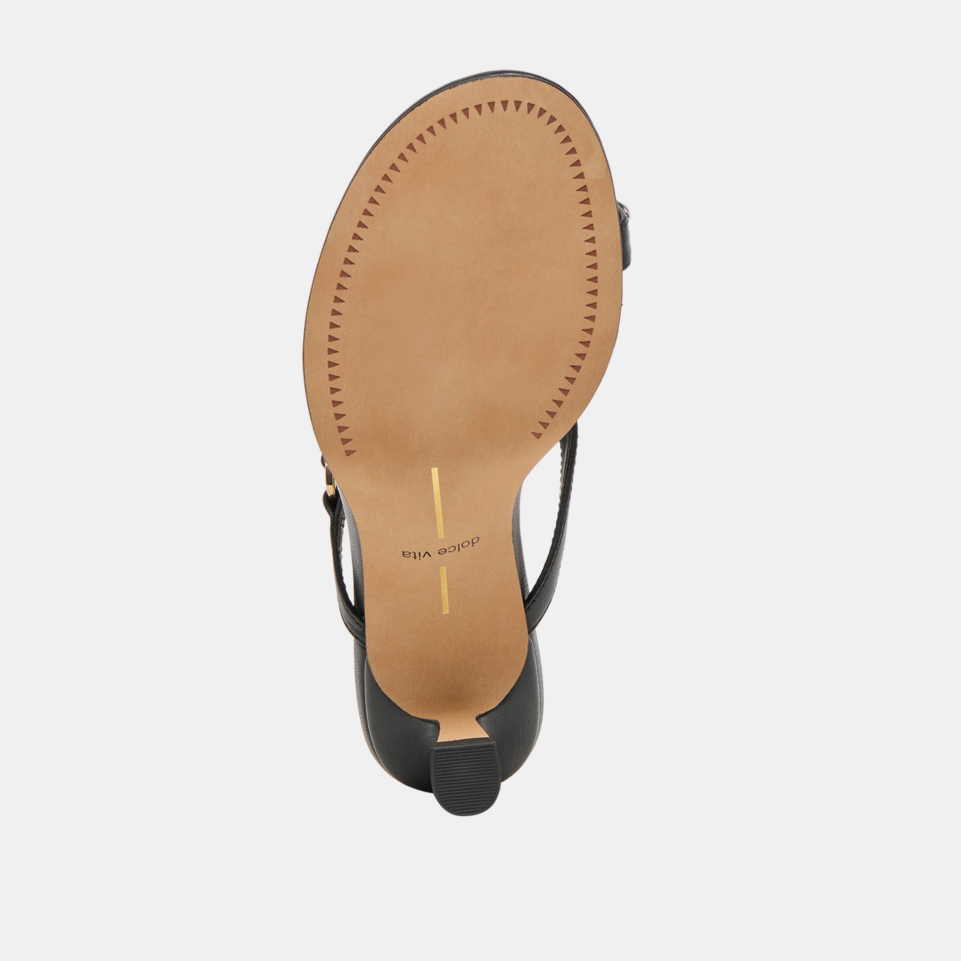 Derrel Black Leather Heels