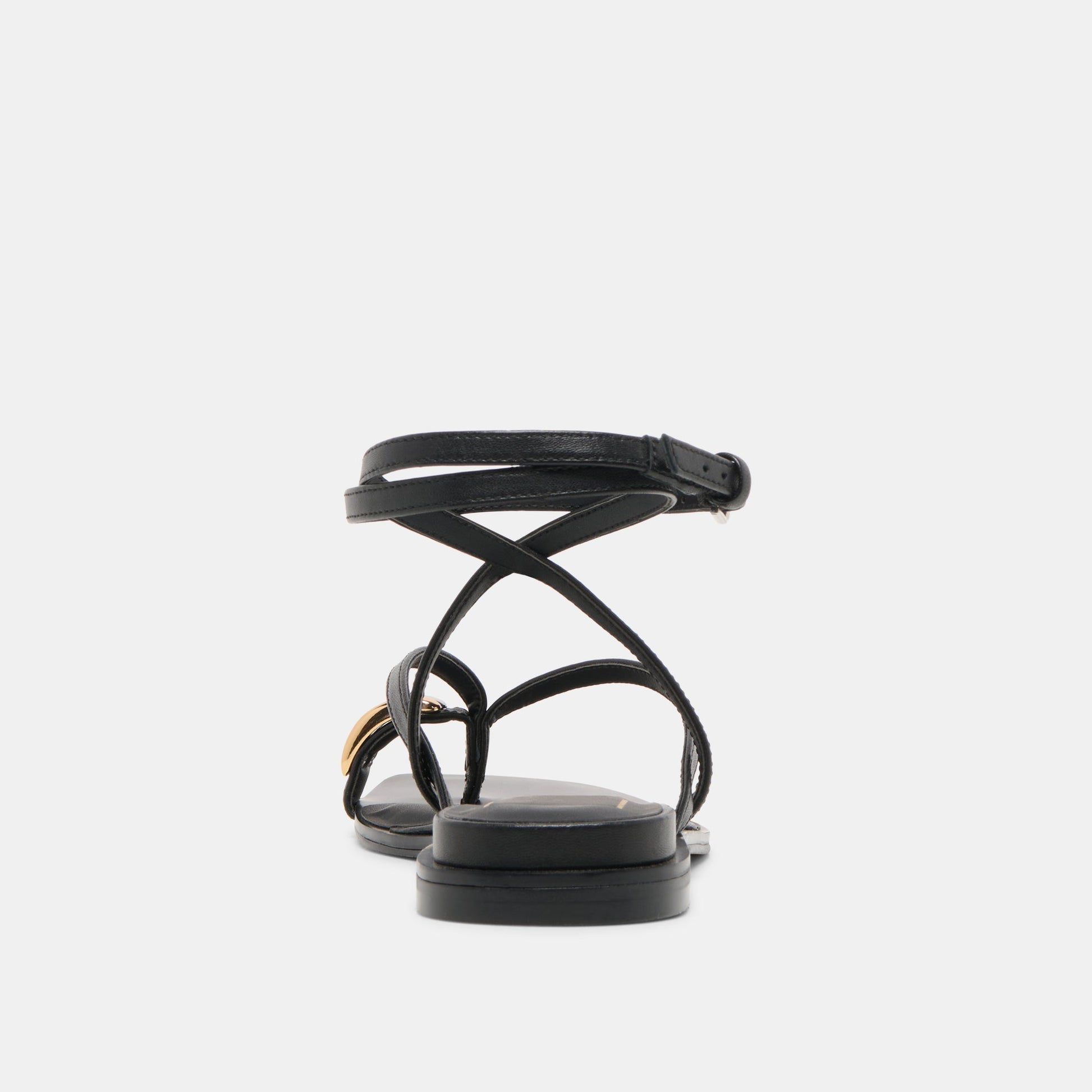 Tyrice Black Leather Sandals