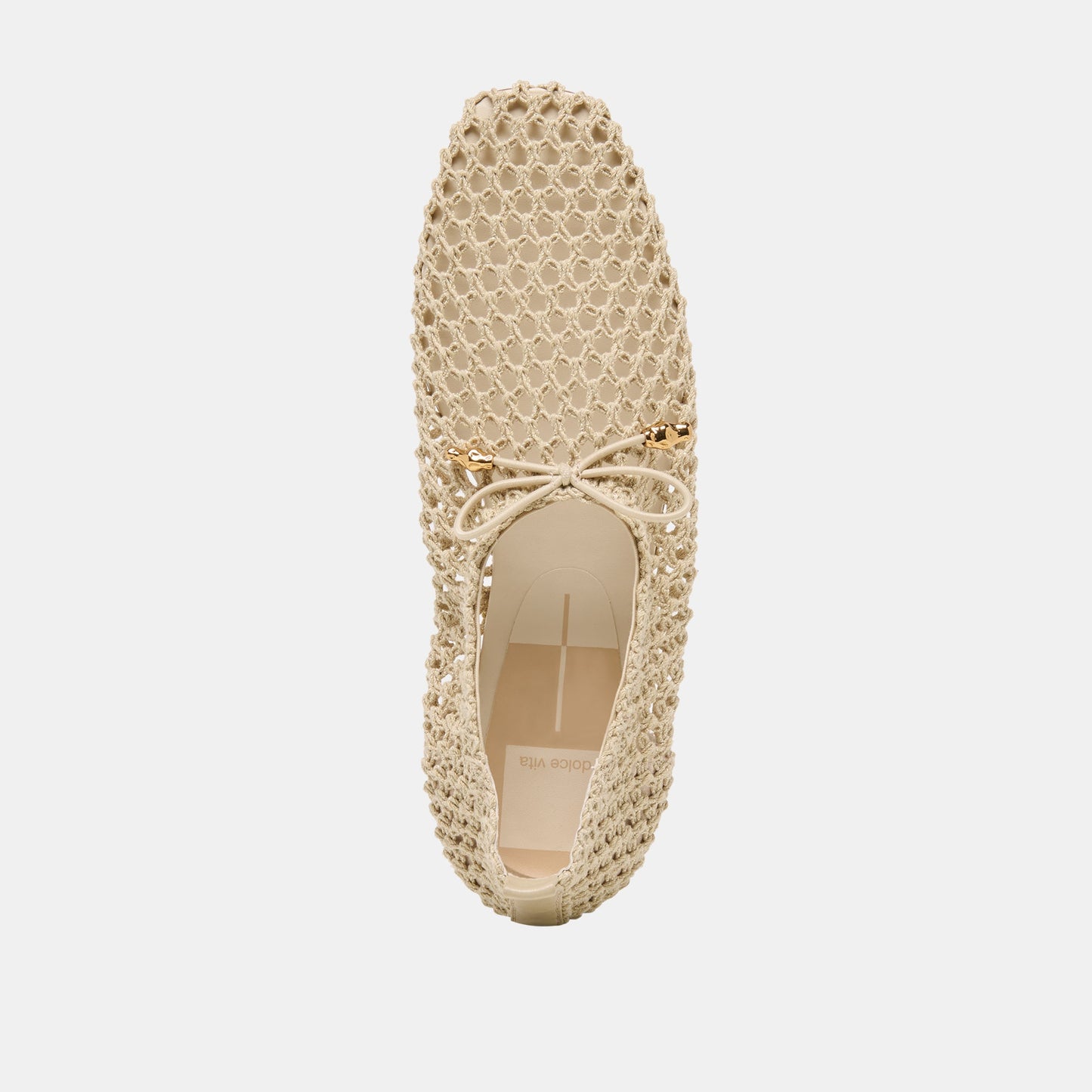 Kaylyn Oatmeal Crochet Flats