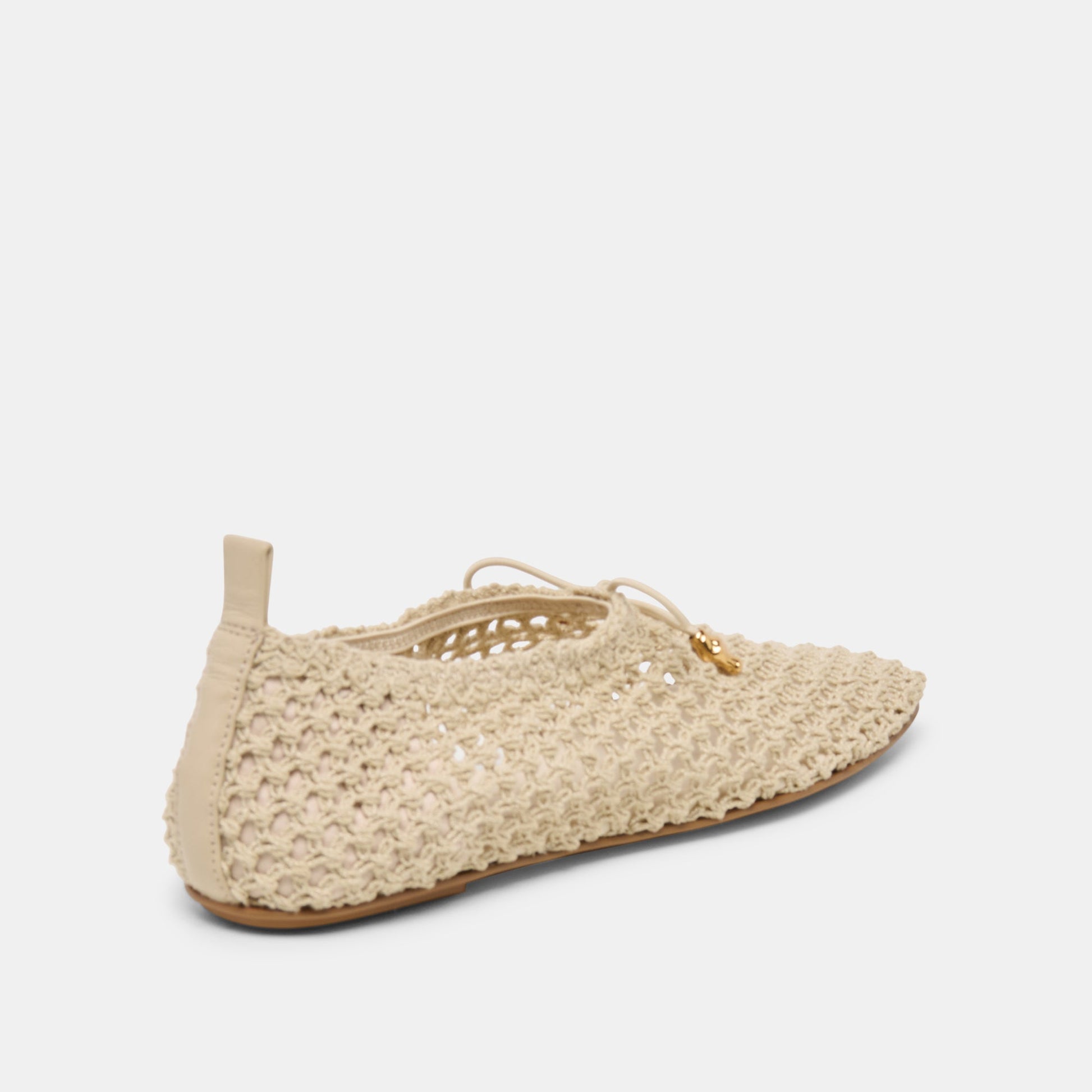 Kaylyn Oatmeal Crochet Flats