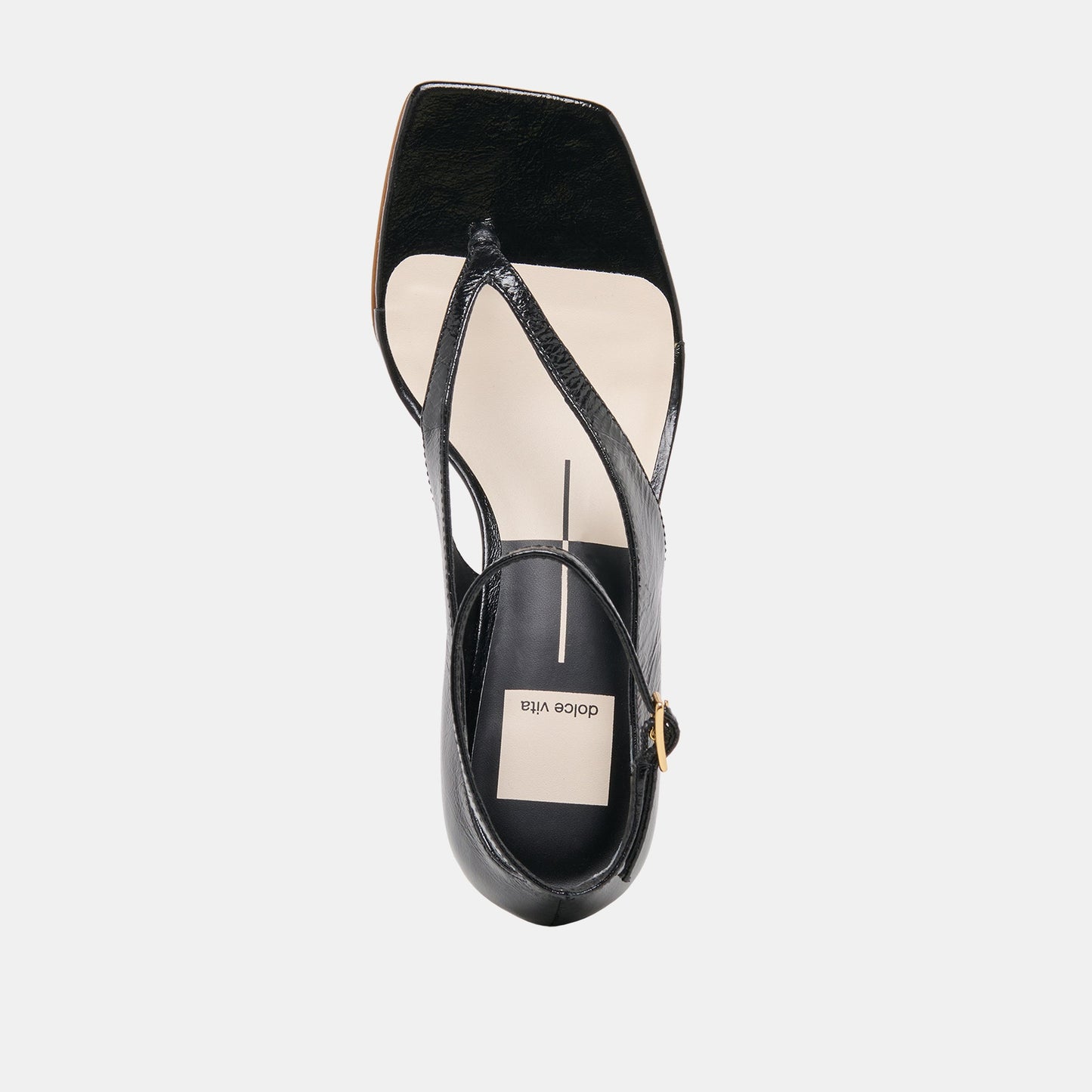 Quinny Black Leather Wedges