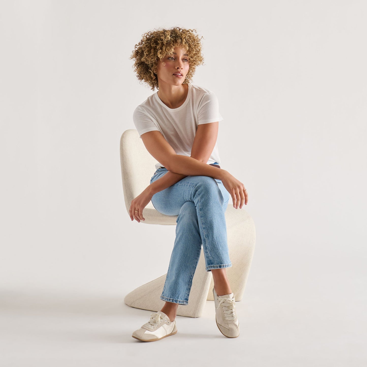 Dakoda Off White Satin Sneakers