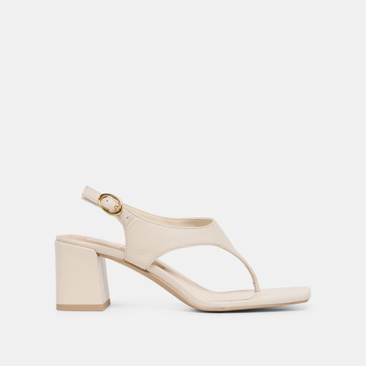 Yves Ivory Leather Heels