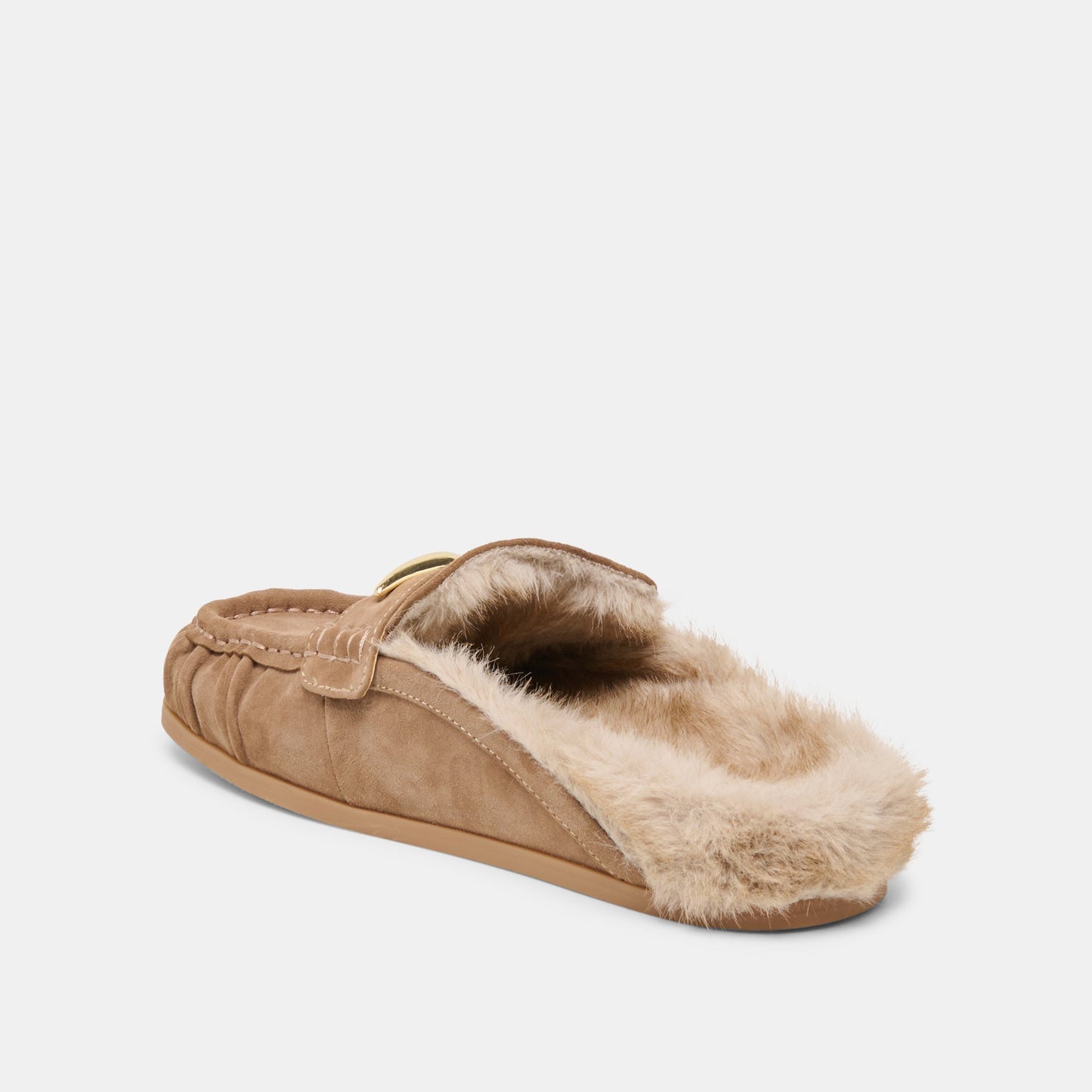 Jodero Plush Mushroom Suede Flats