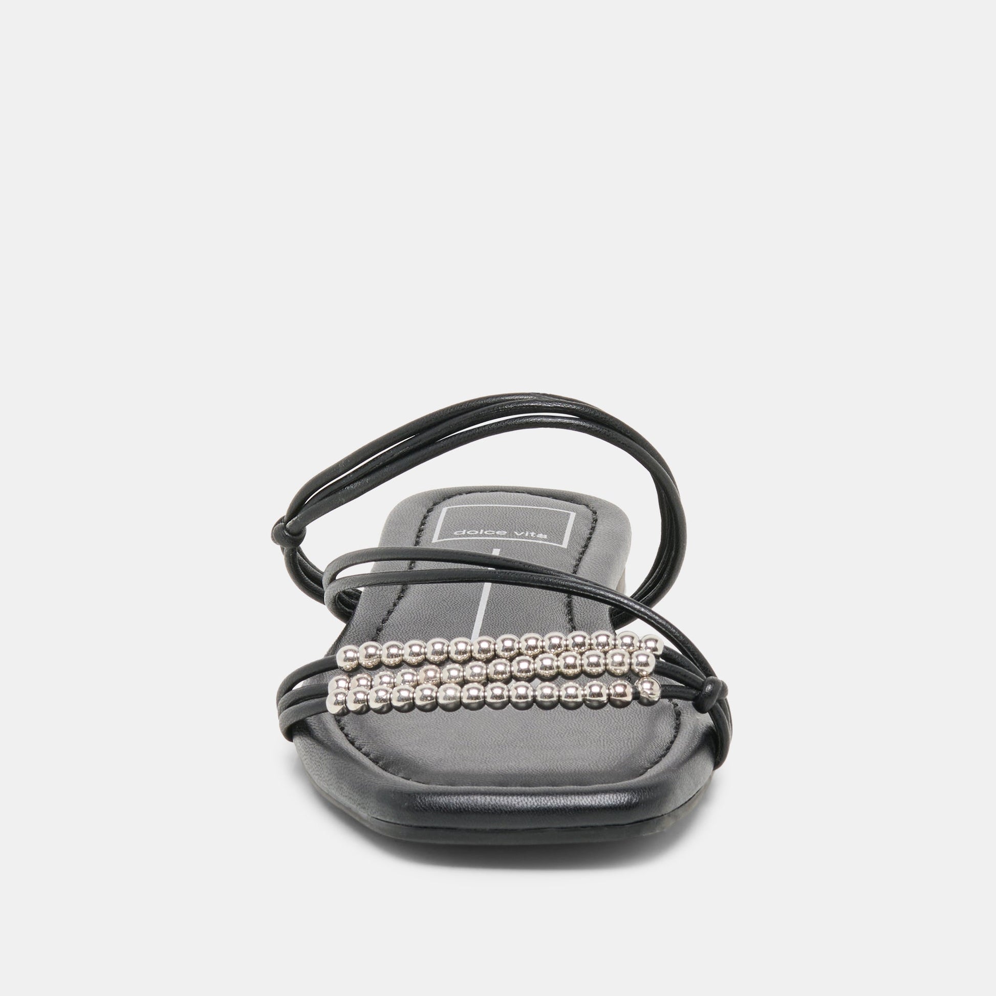 LYNDEE BEAD Black Stella Strappy Open-Toe Sandals