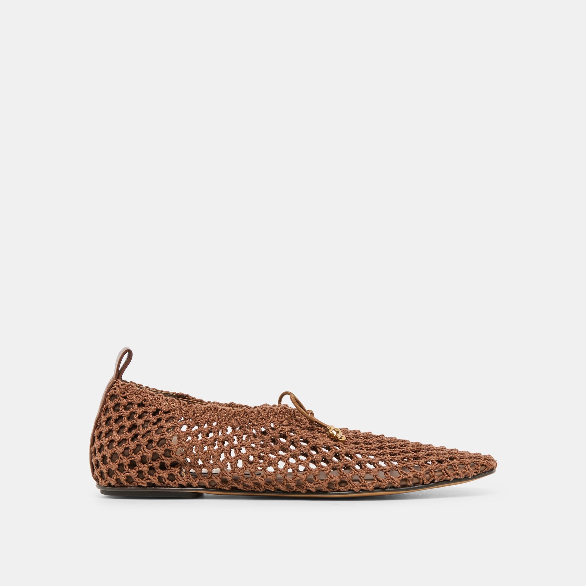 Kaylyn Dk Brown Crochet Flats