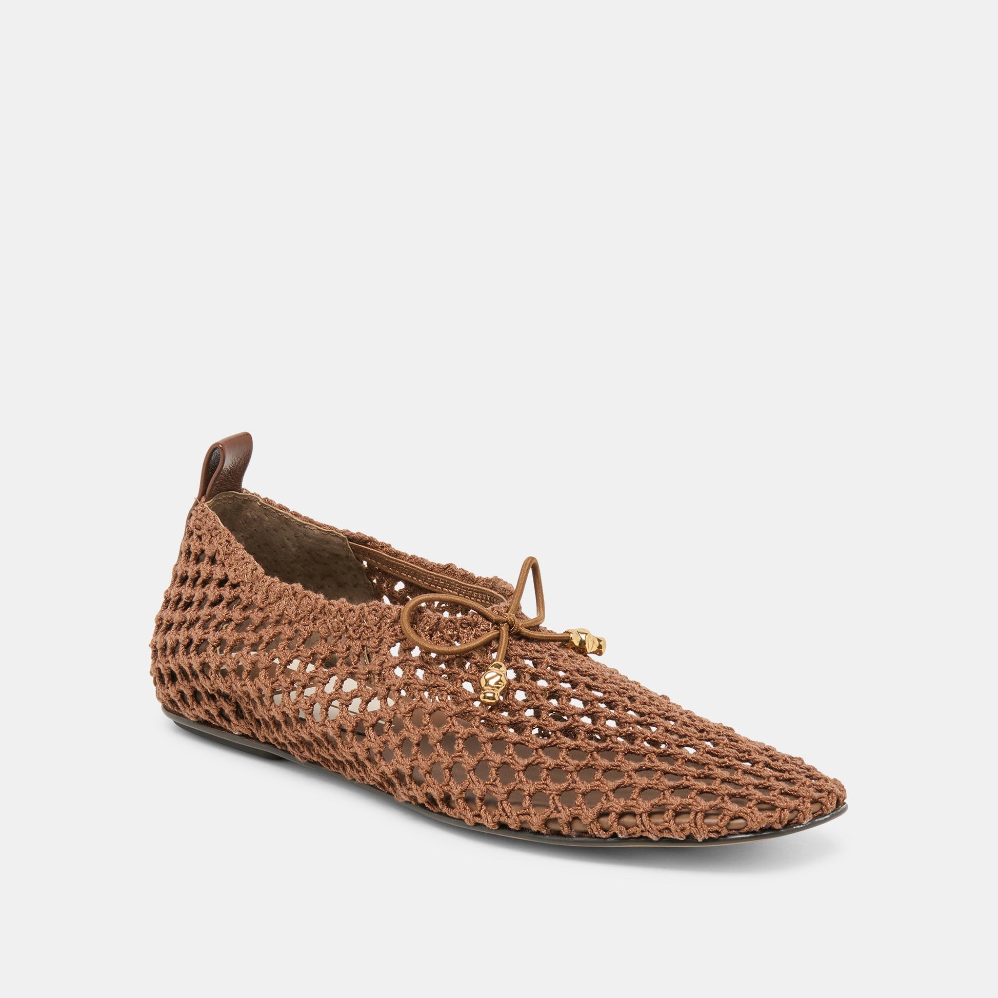 Kaylyn Dk Brown Crochet Flats