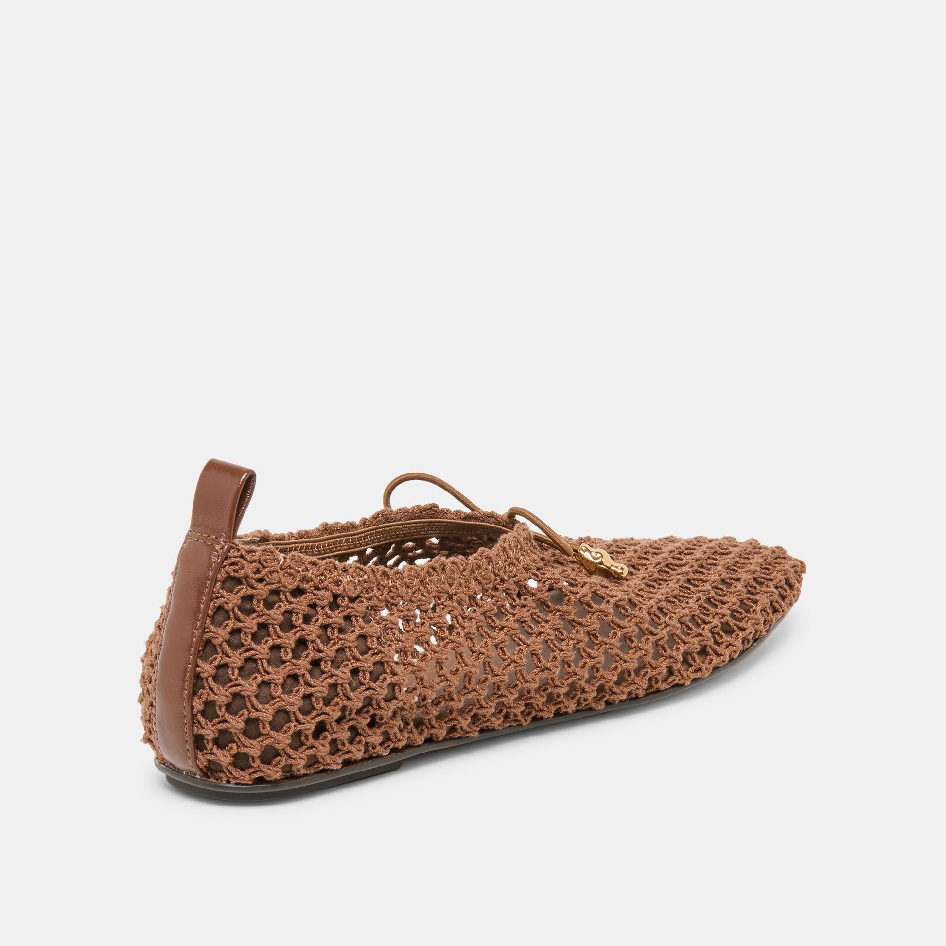 Kaylyn Dk Brown Crochet Flats