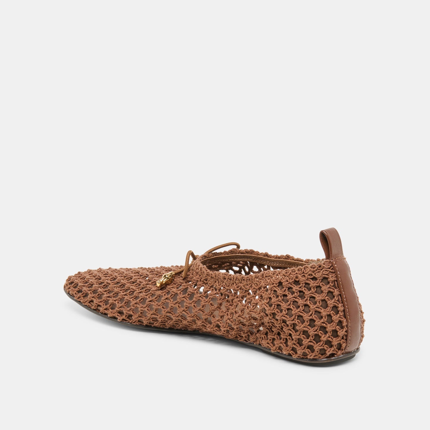 Kaylyn Dk Brown Crochet Flats