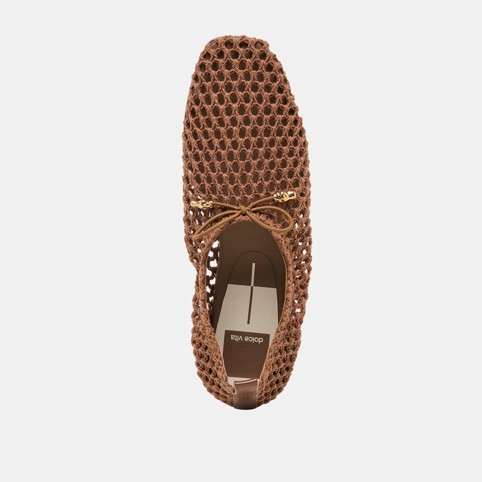 Kaylyn Dk Brown Crochet Flats