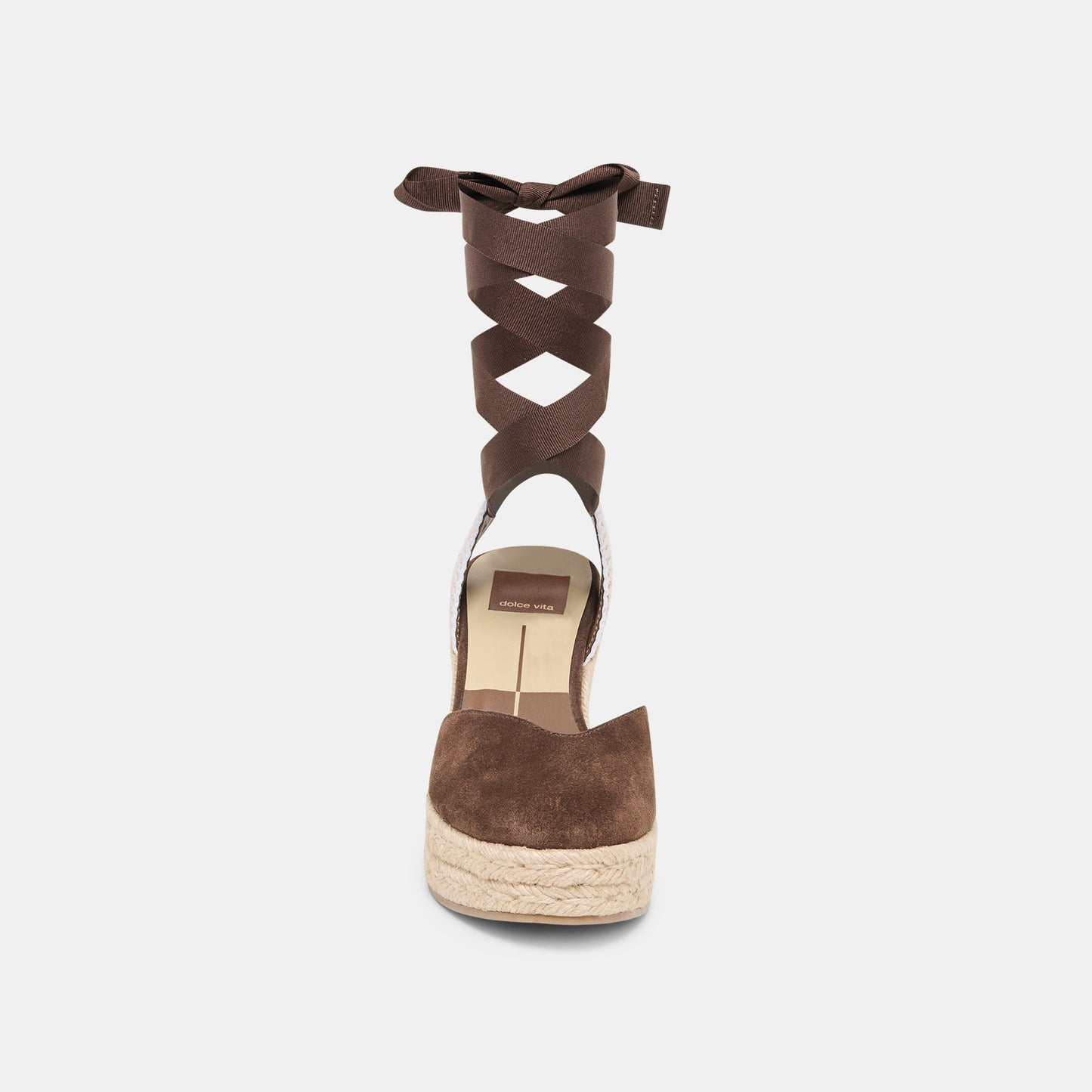 Noura Dk Brown Suede Wedges