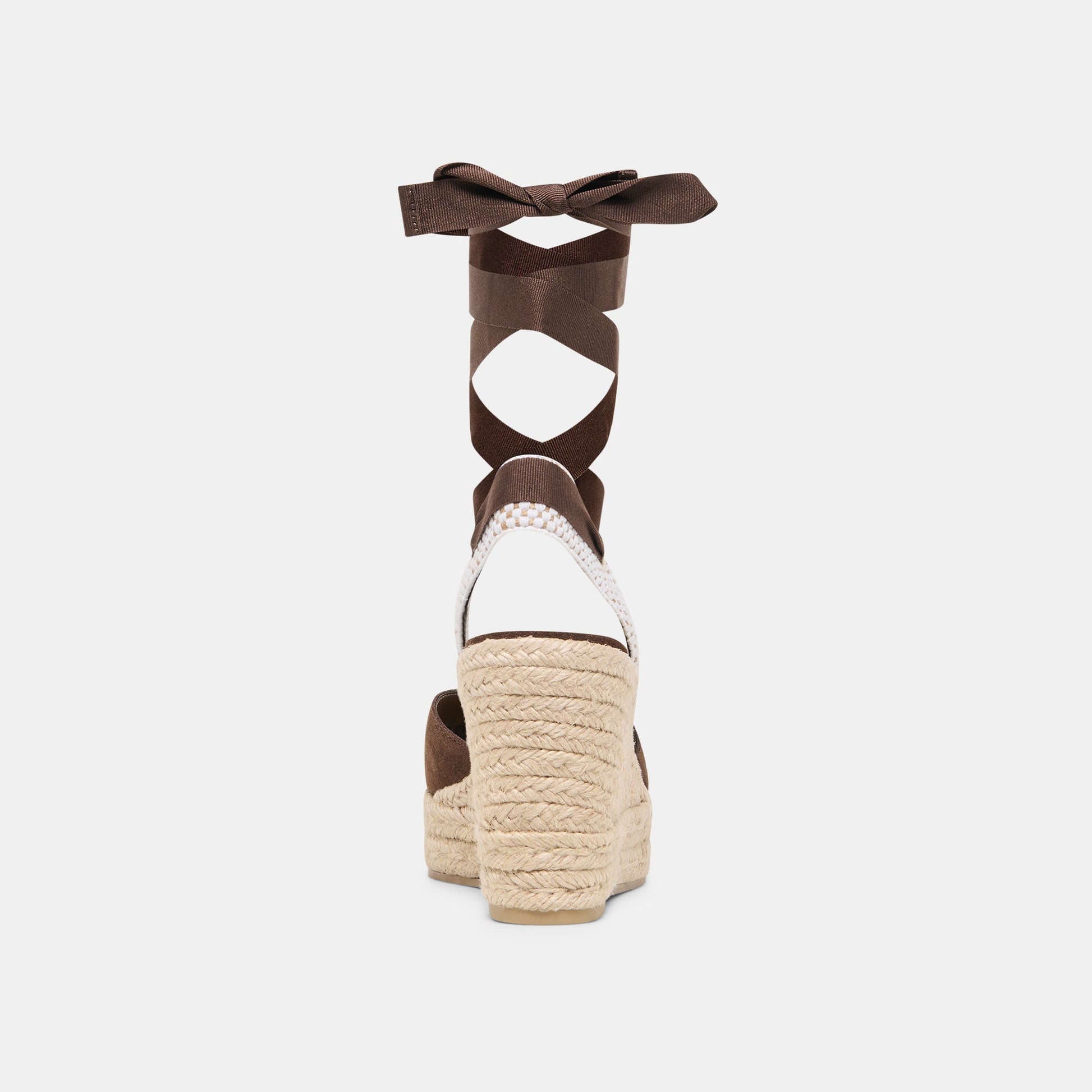 Noura Dk Brown Suede Wedges