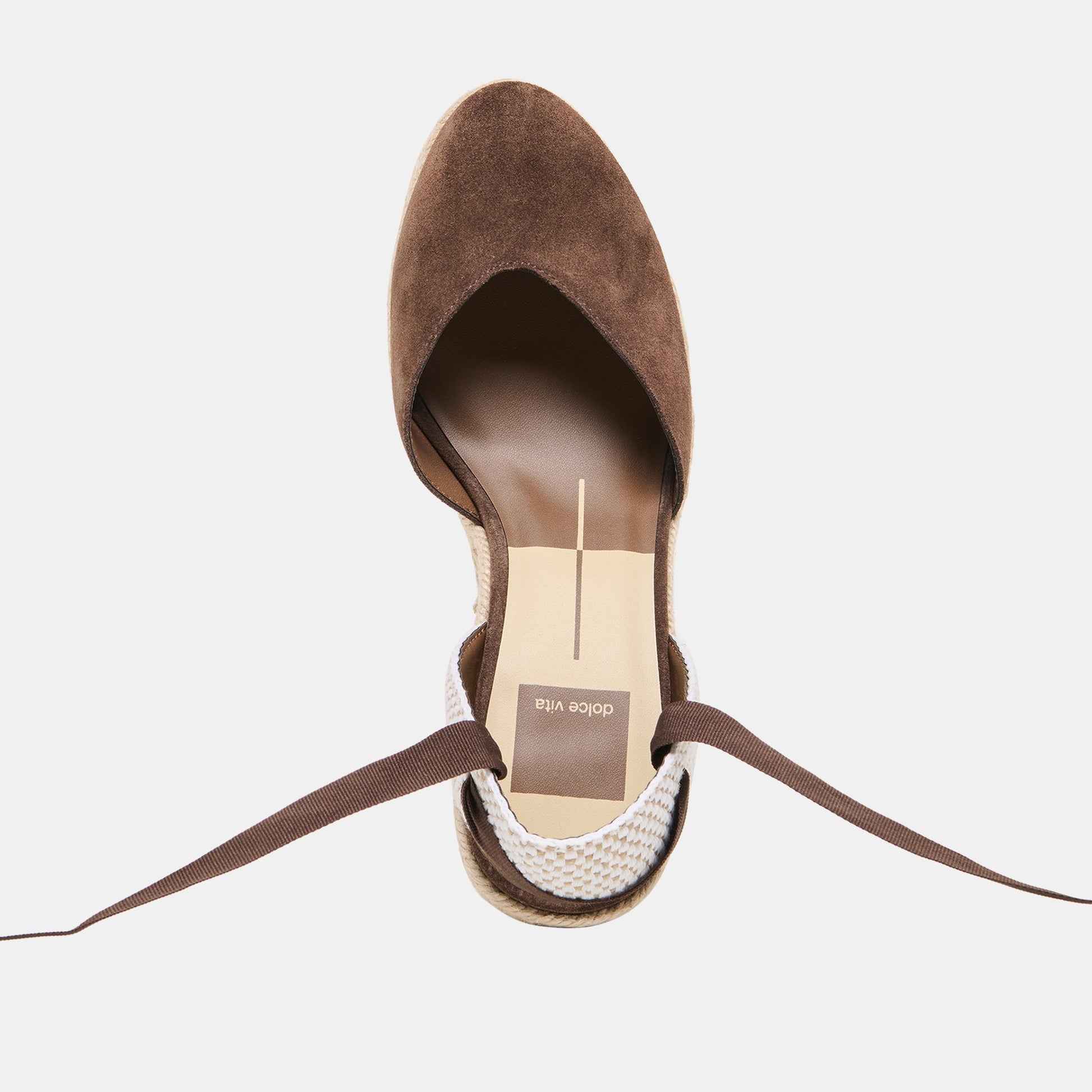 Noura Dk Brown Suede Wedges
