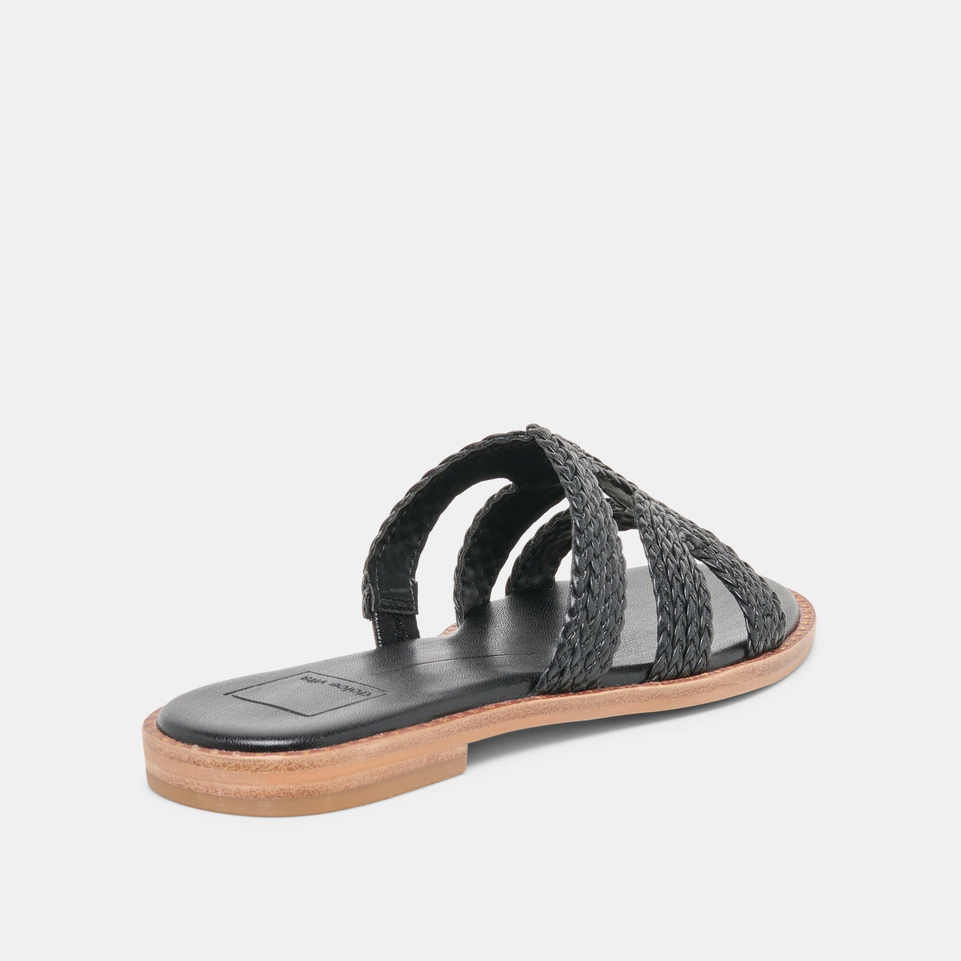 EMON Black Stella Slide Open-Toe Sandals