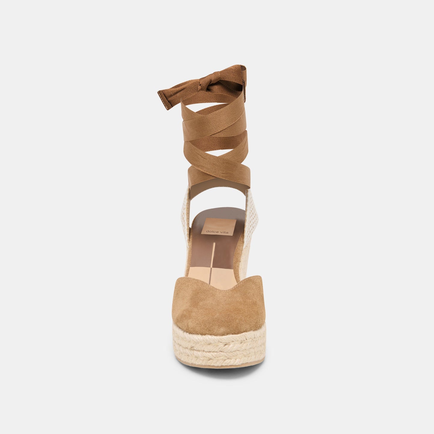 Noura Lt Brown Suede Wedges