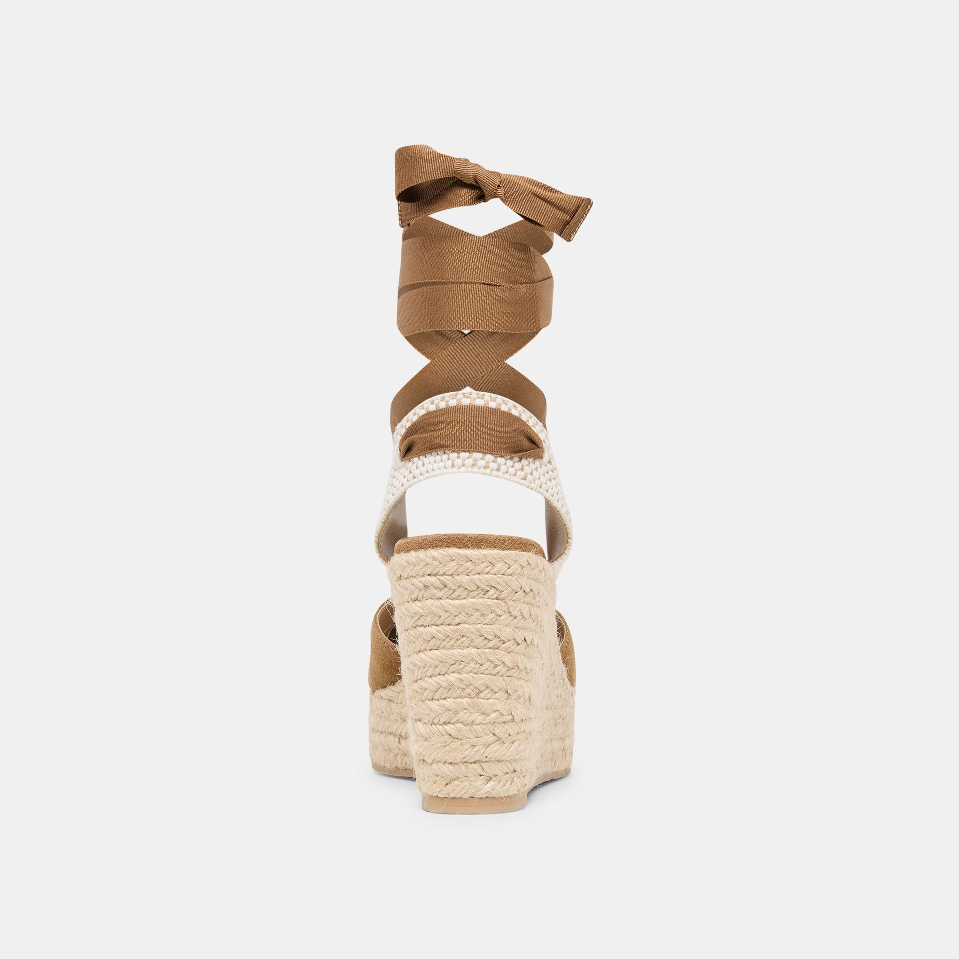 Noura Lt Brown Suede Wedges