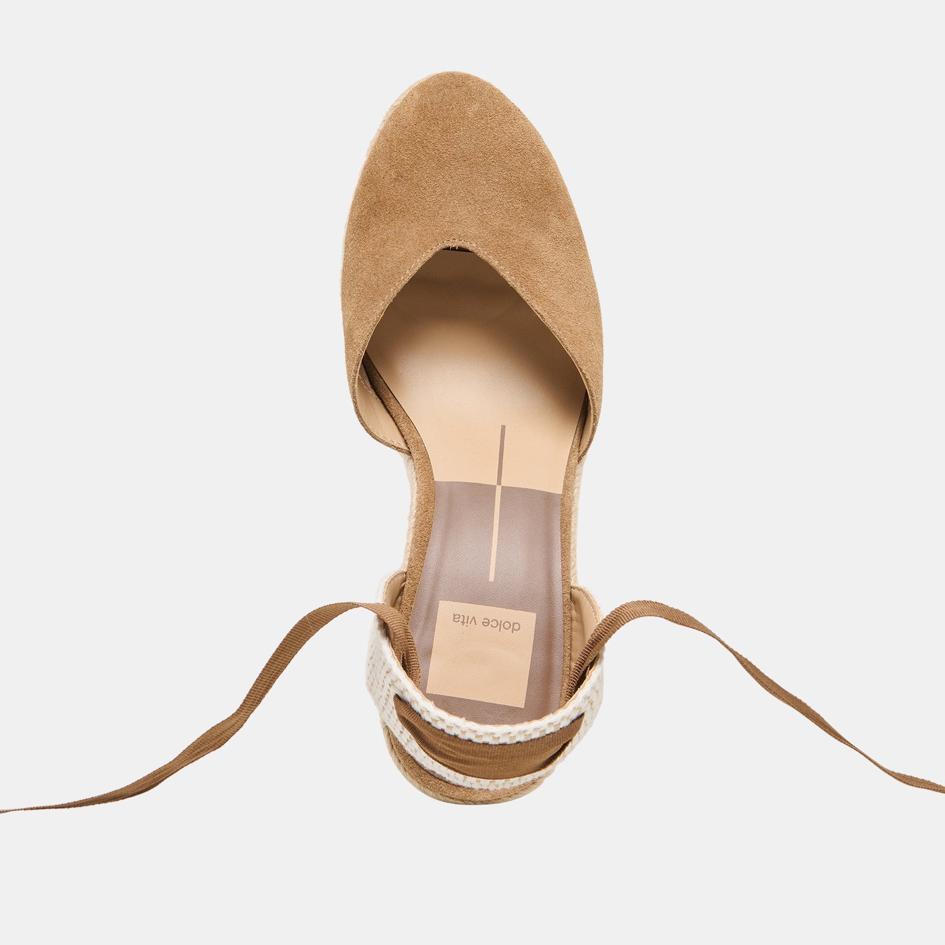 Noura Lt Brown Suede Wedges