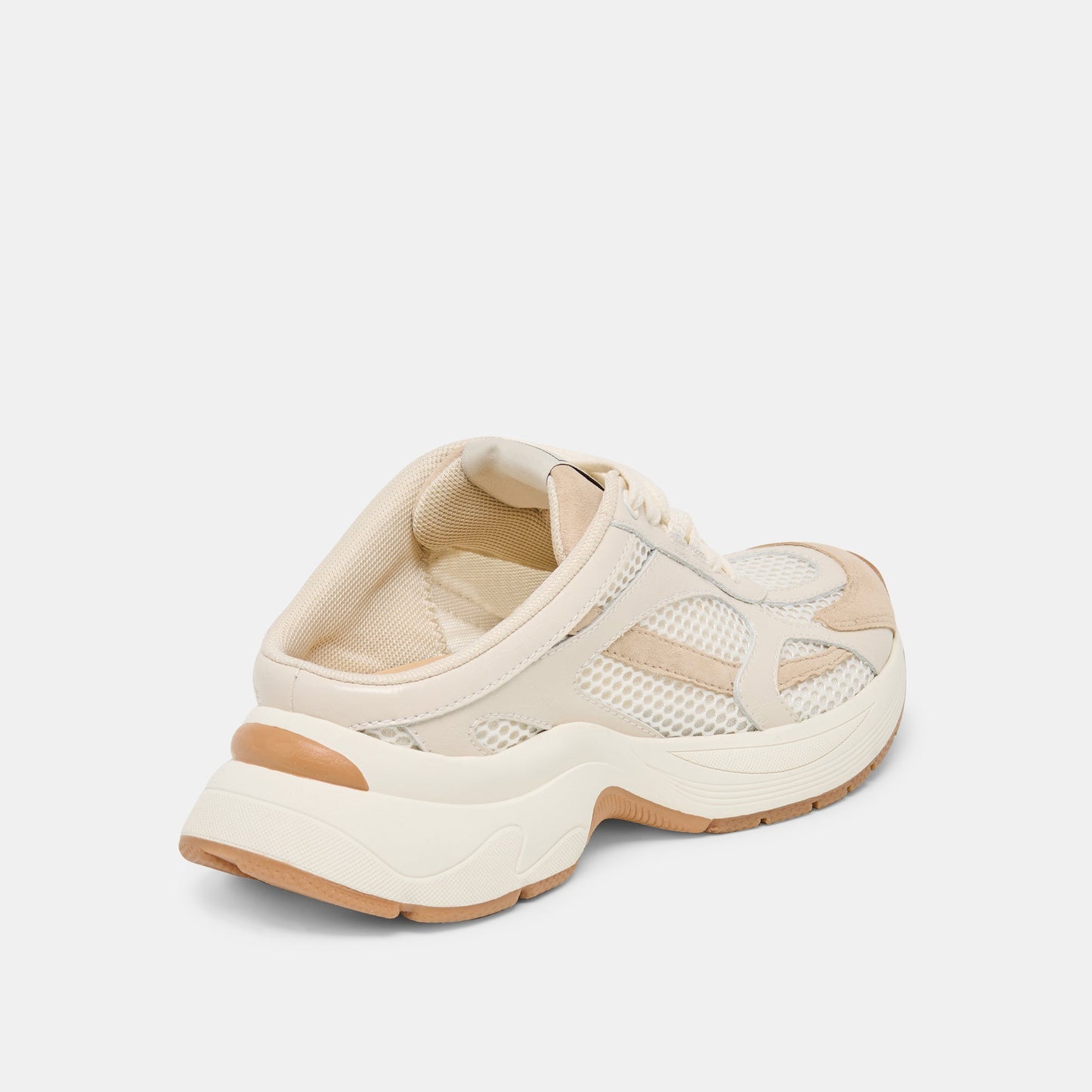 SWAYZY Ivory Multi Suede Platform Slip-on Sneakers