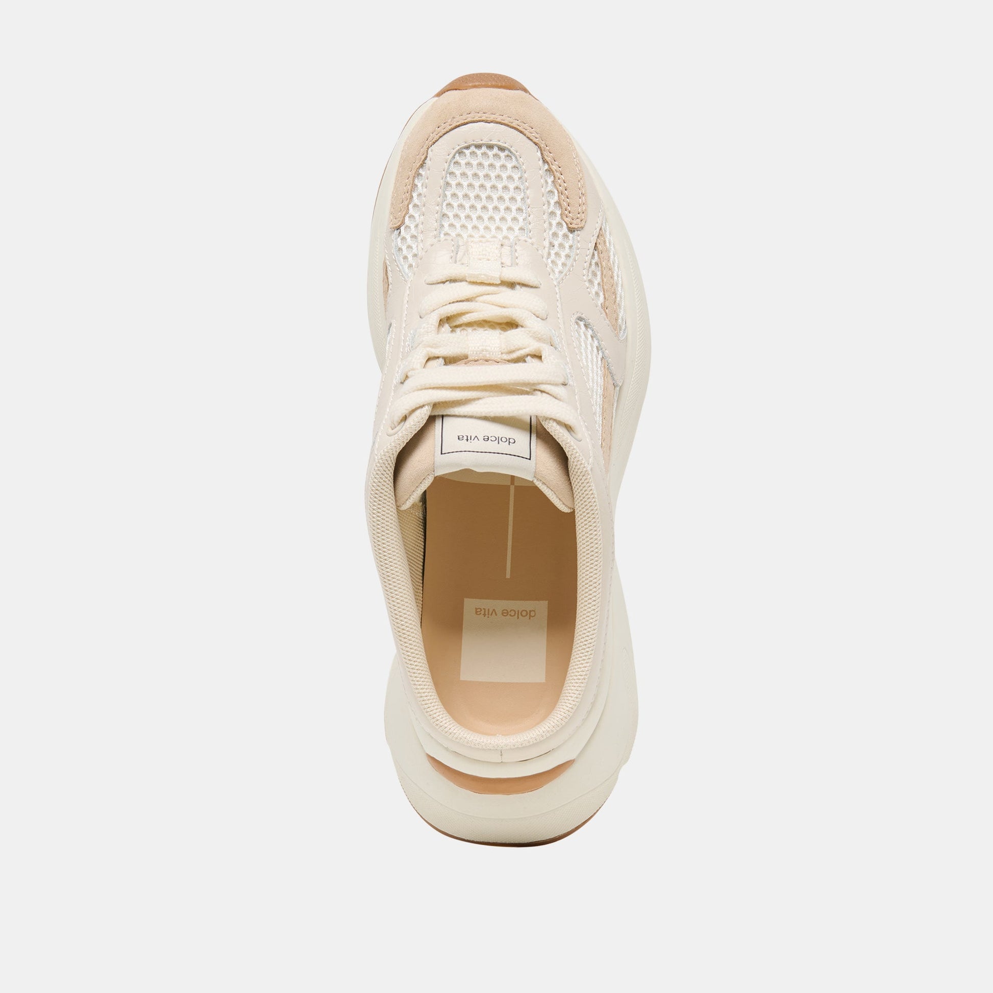 SWAYZY Ivory Multi Suede Platform Slip-on Sneakers