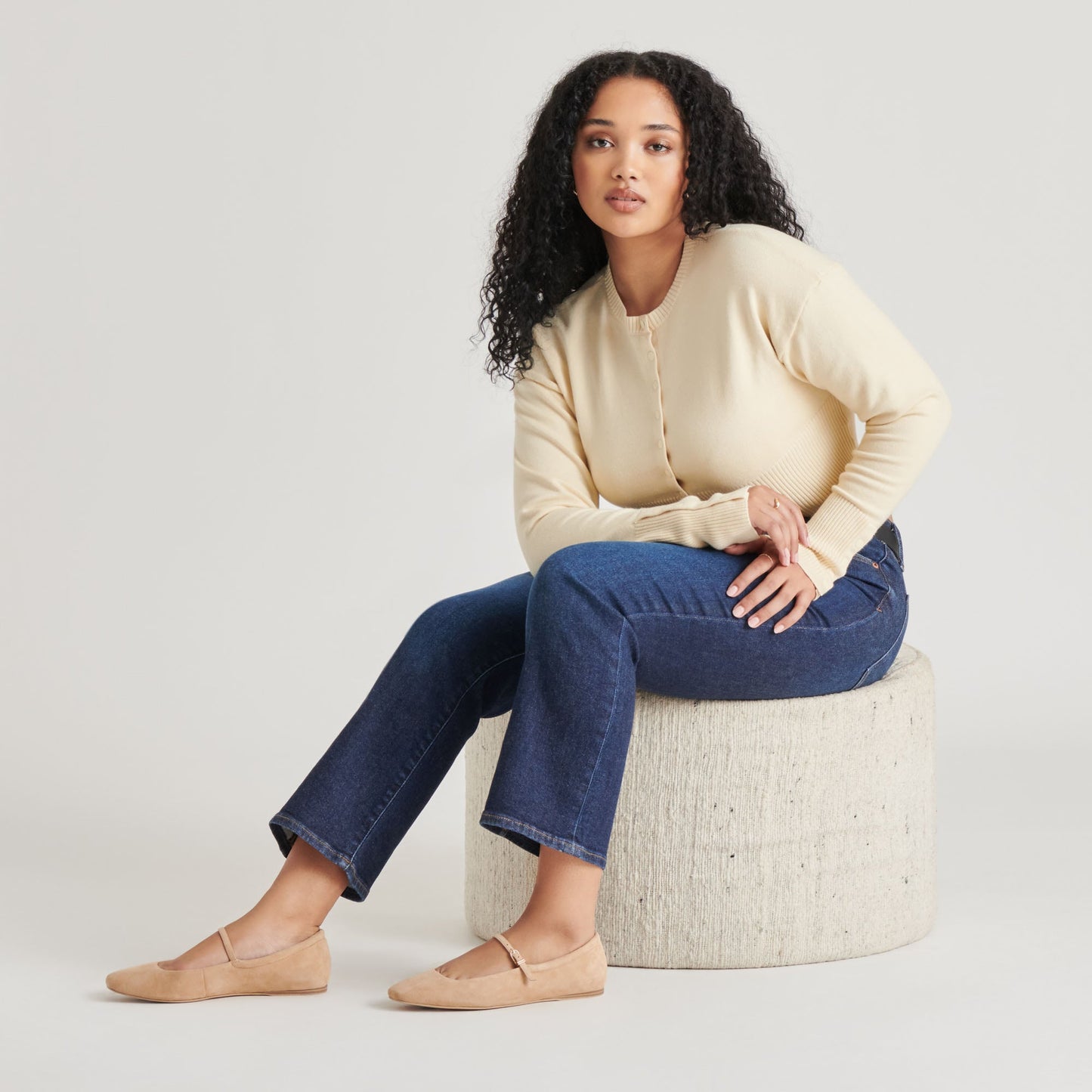 Reyes Bamboo Suede Ballet Flats