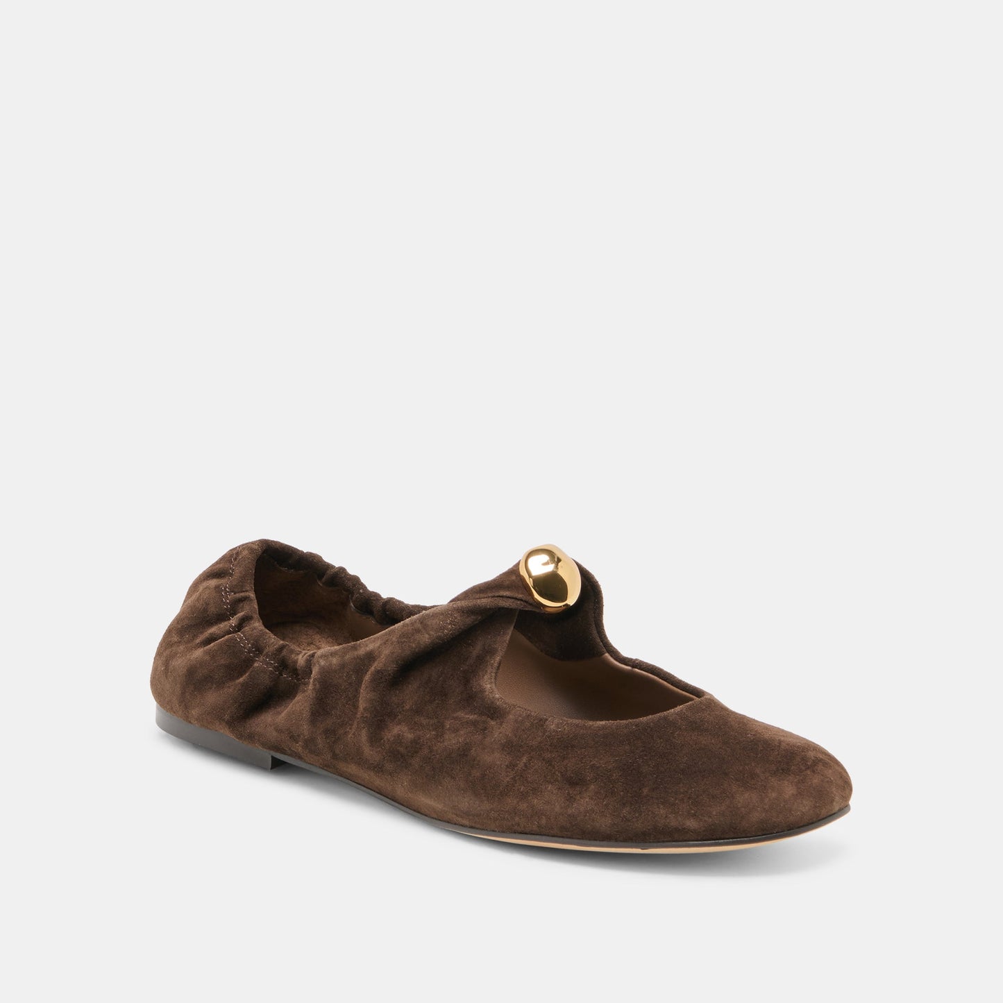 Cornel Dk Brown Suede Flats