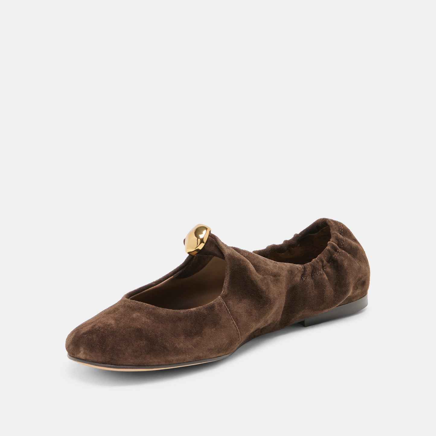 Cornel Dk Brown Suede Flats