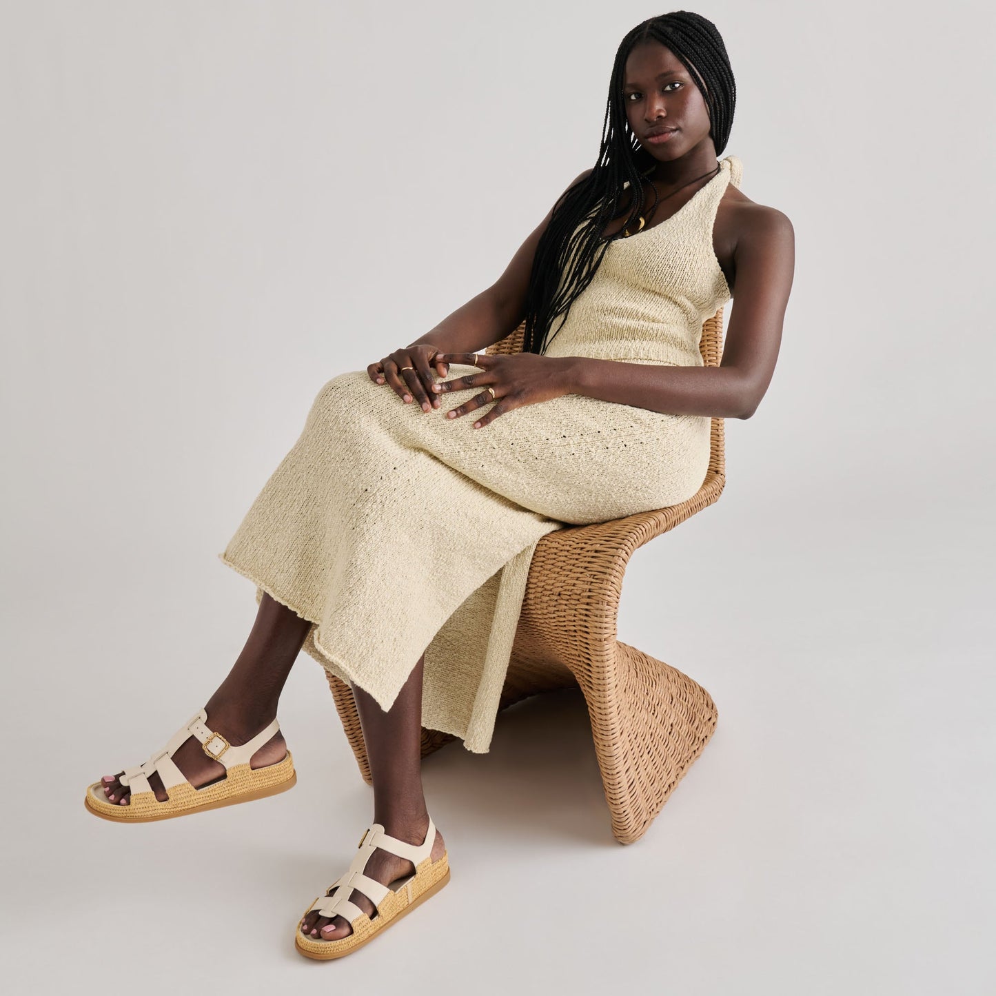 Shenna Bone Leather Sandals