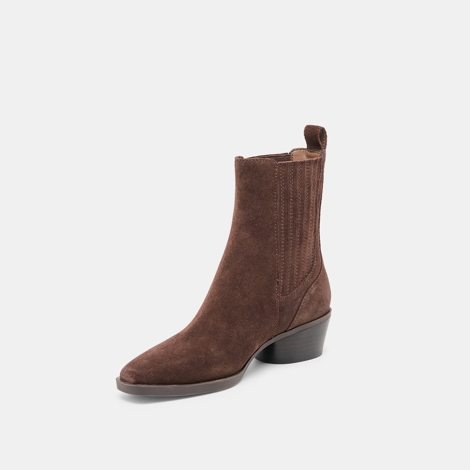 Faint H2O Waterproof Dk Brown Suede Booties