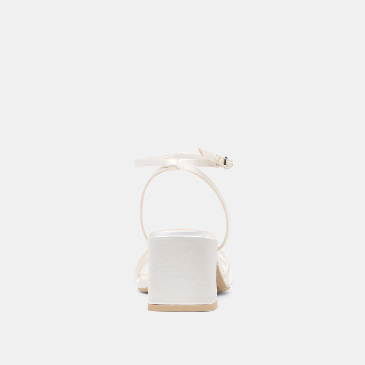 Ysabel True White Satin Heels