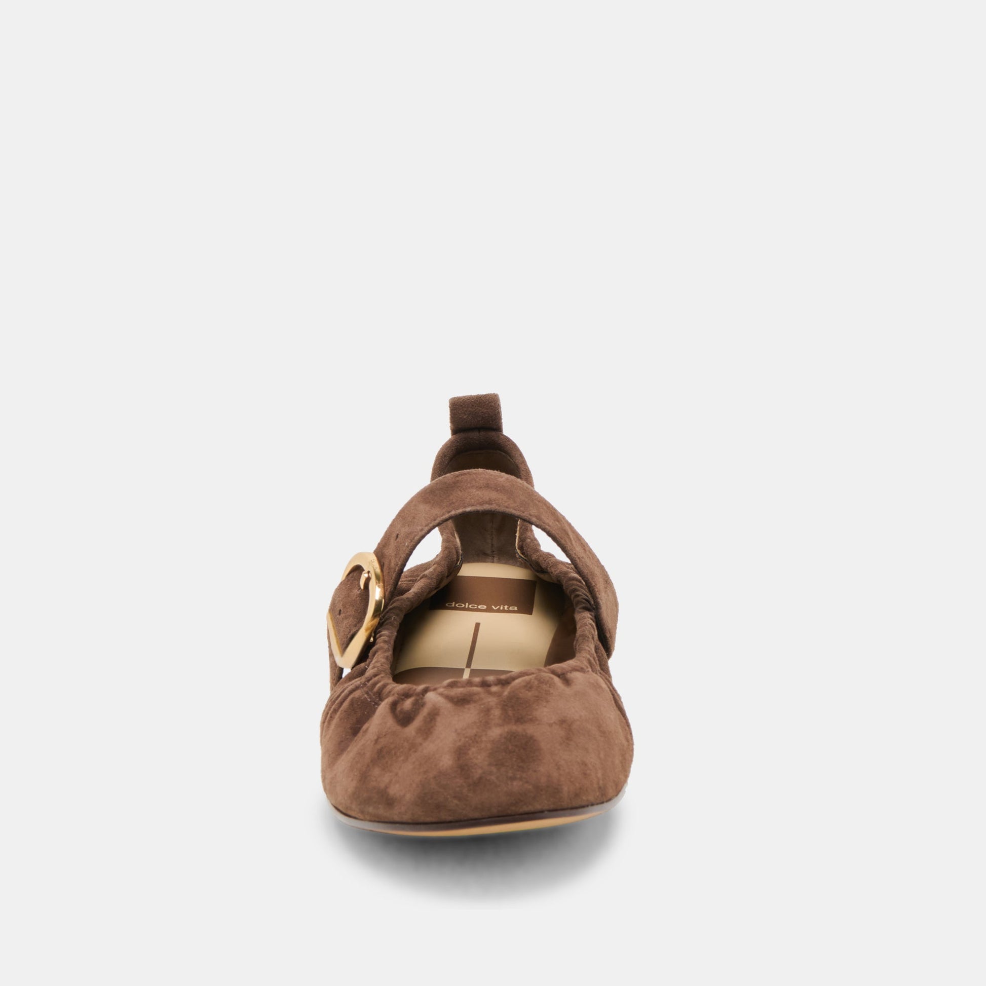 Caely Dk Brown Suede Ballet Flats