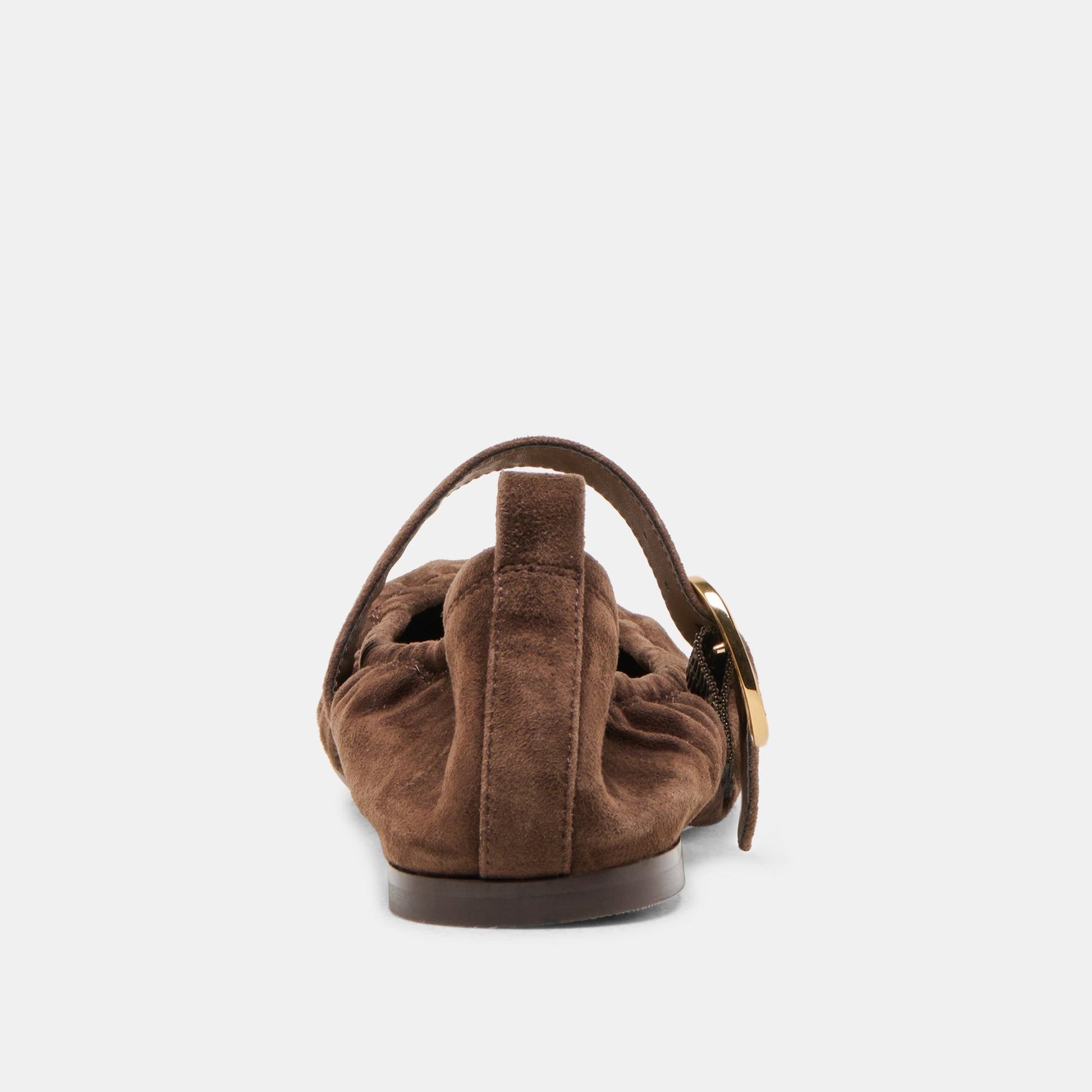 Caely Dk Brown Suede Ballet Flats