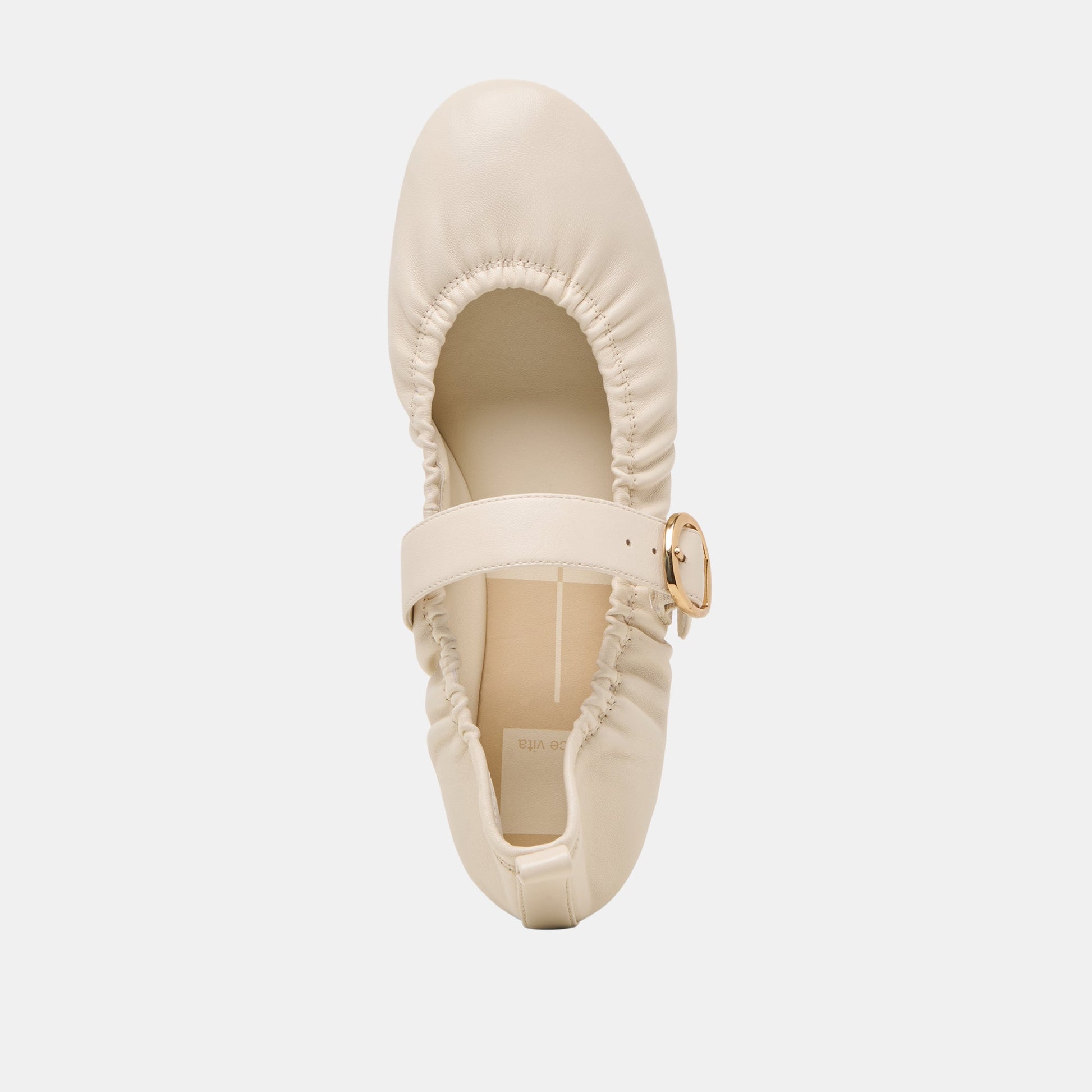 Caely Bone Leather Ballet Flats