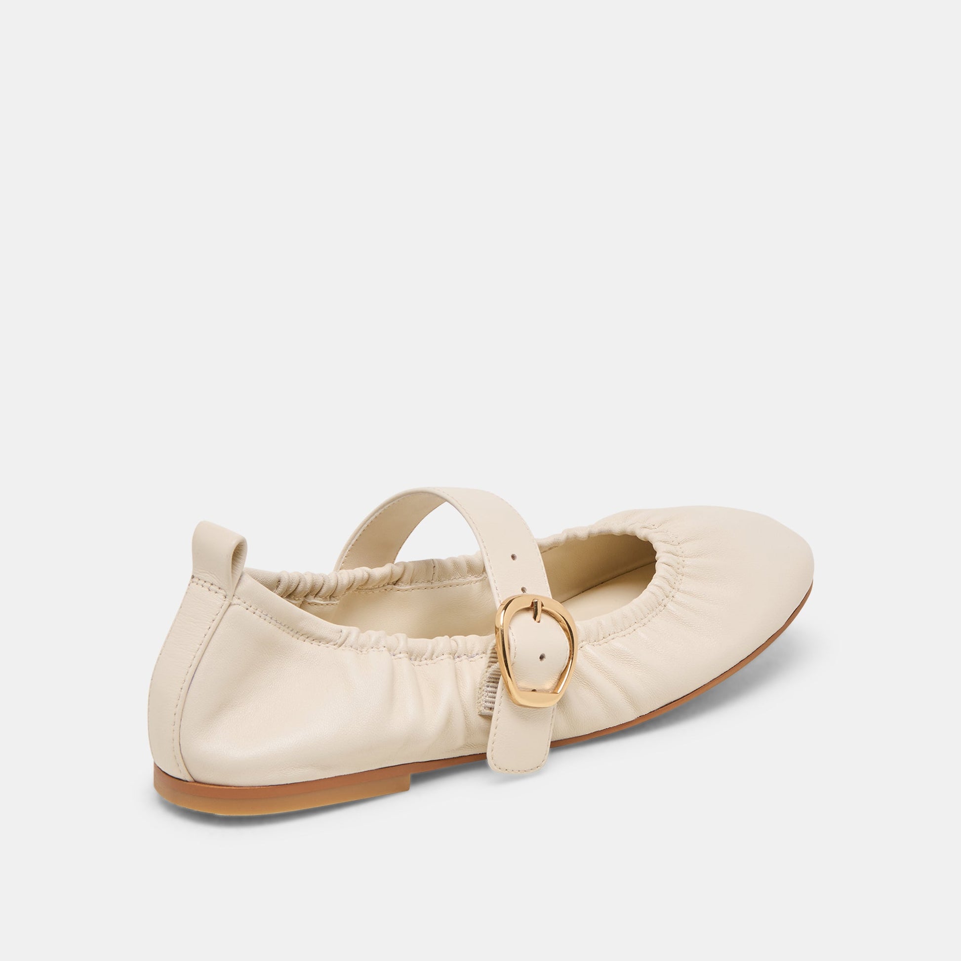 Caely Bone Leather Ballet Flats