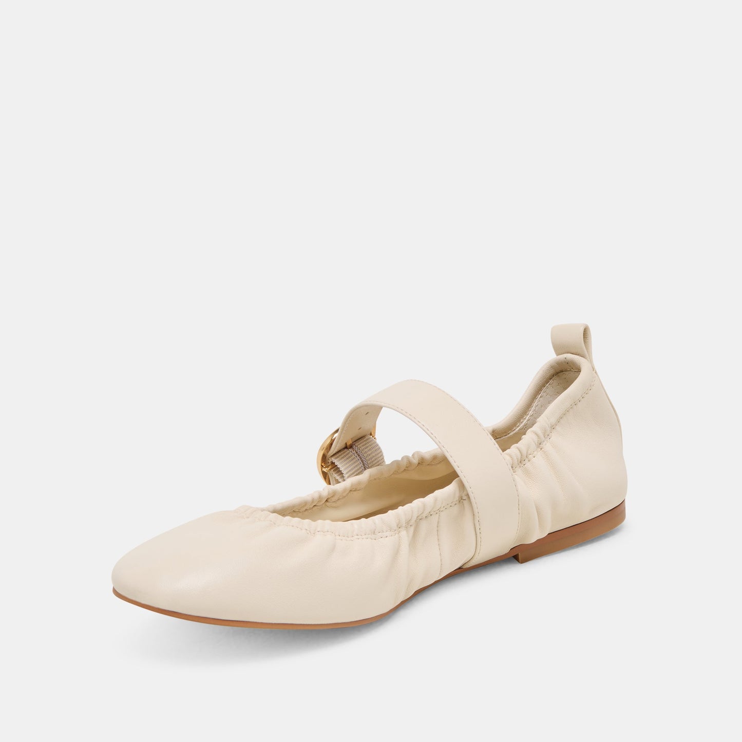 Caely Bone Leather Ballet Flats