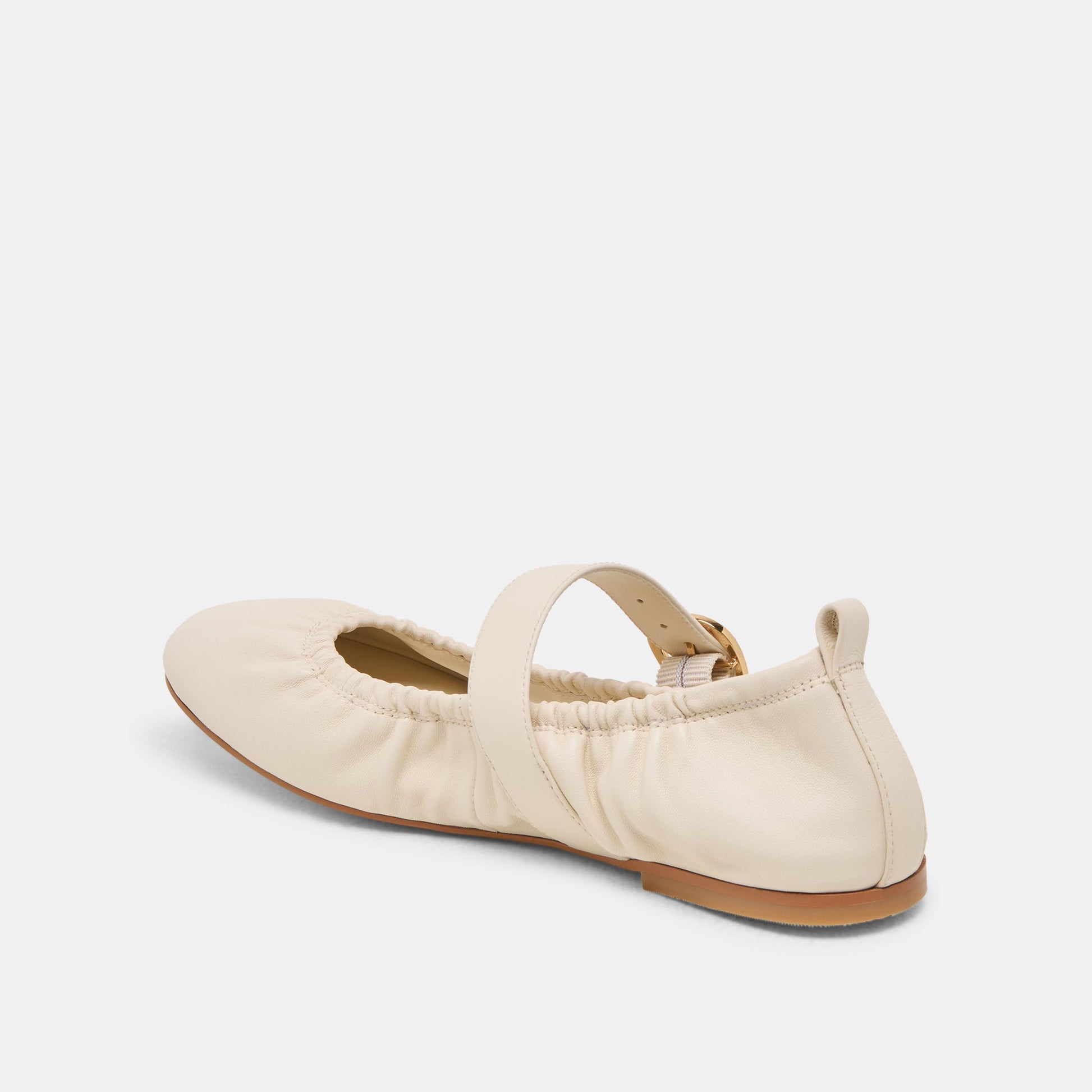 Caely Bone Leather Ballet Flats