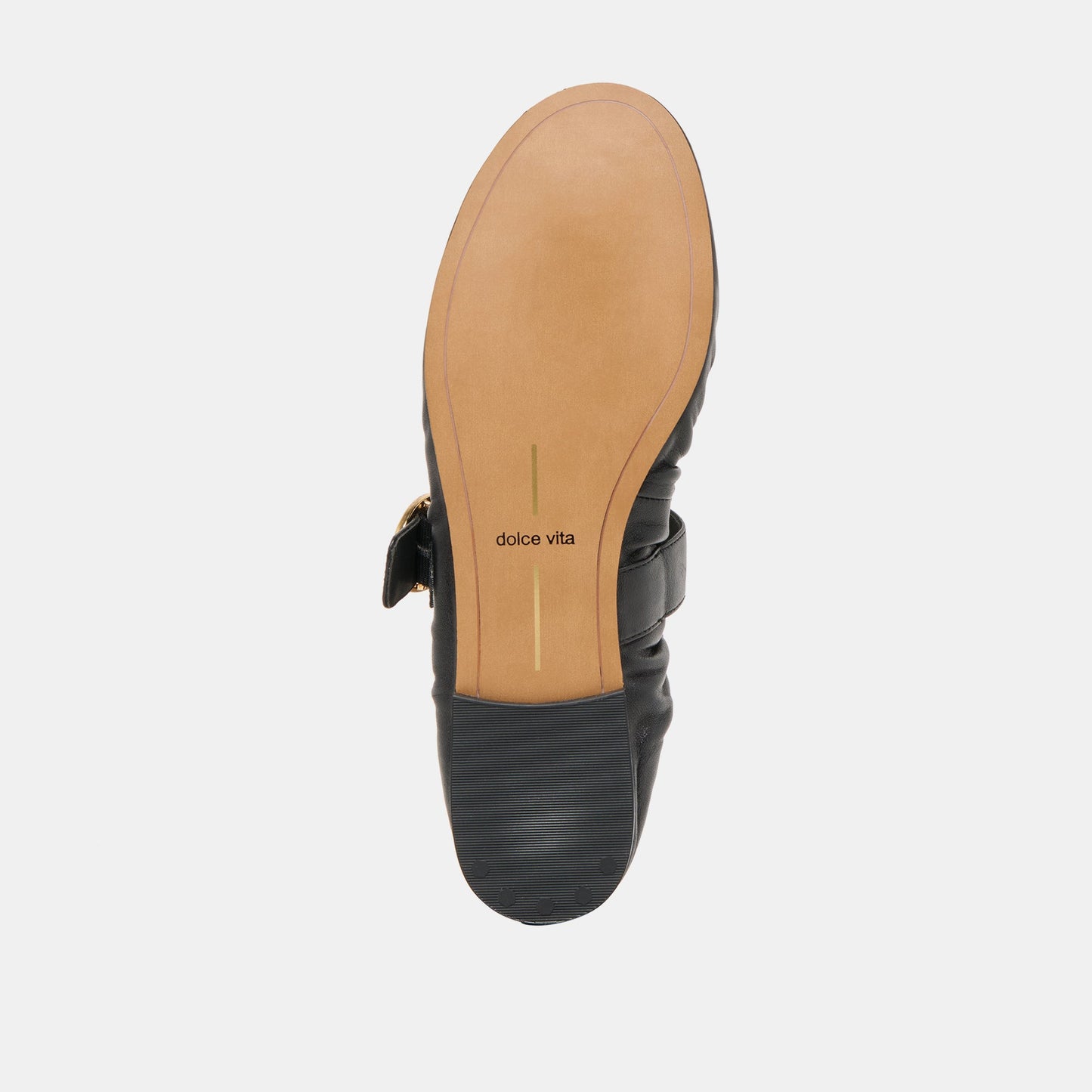 Caely Black Leather Ballet Flats