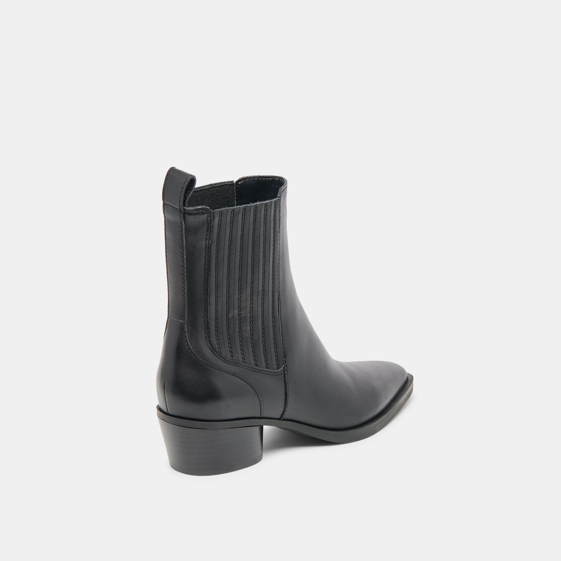 Faint H2O Waterproof Black Leather Booties