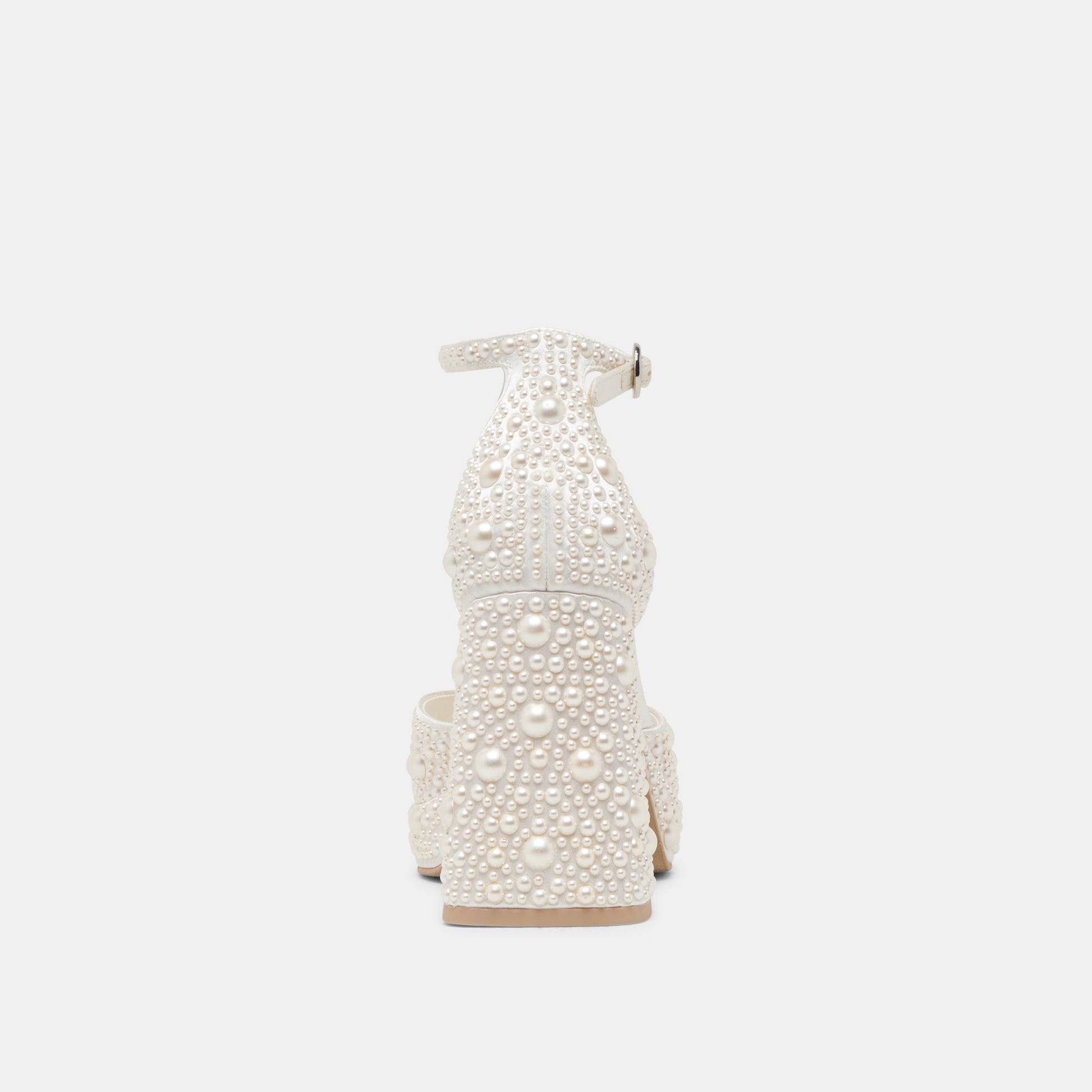 PANDRO PEARL HEELS TRUE WHITE SATIN
 – Dolce Vita