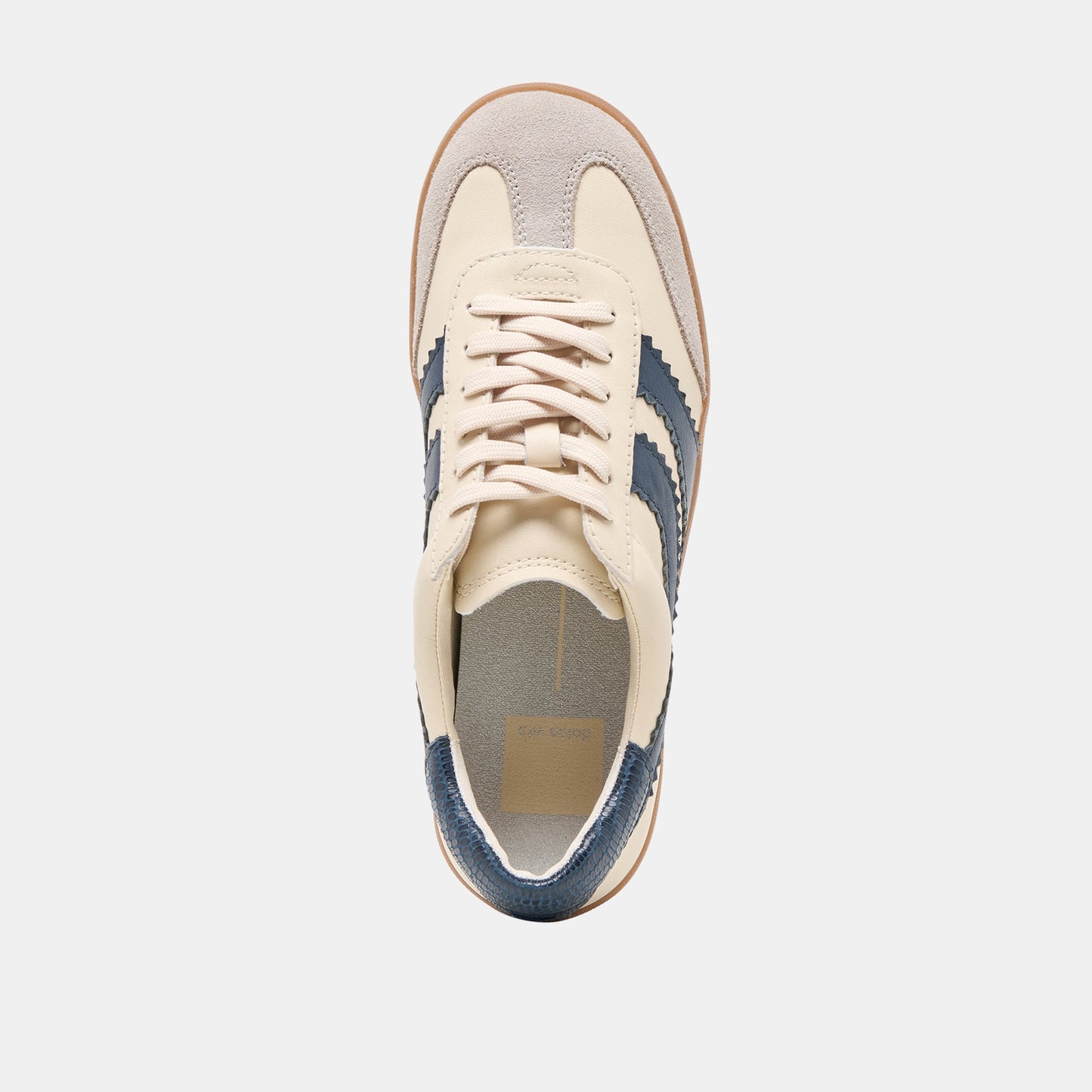 Merit White Navy Leather Sneakers
